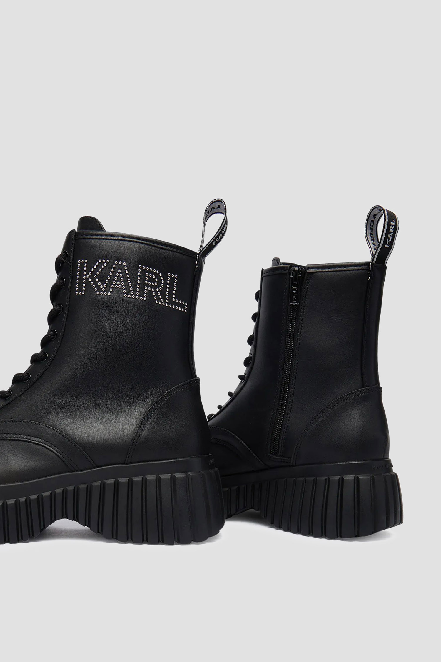 Жіночі чорні шкіряні черевики Karl Lagerfeld KL44475;000