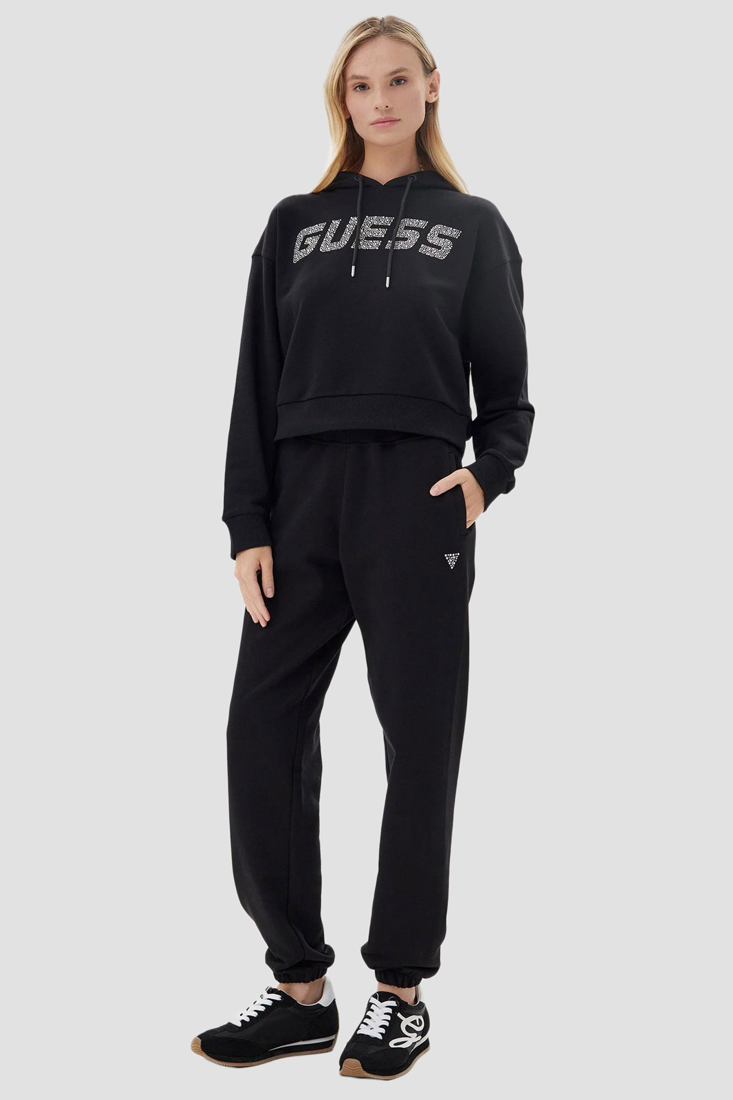 Женские черные спортивные брюки Guess V5YB17.KCRP0;JBLK