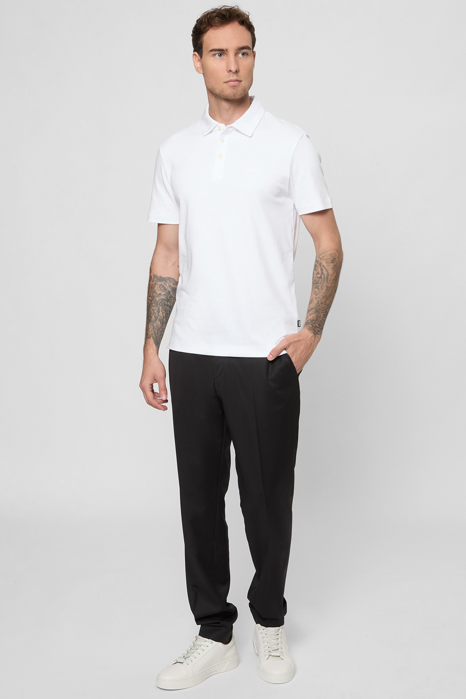 Мужское белое поло BOSS 50471335;100