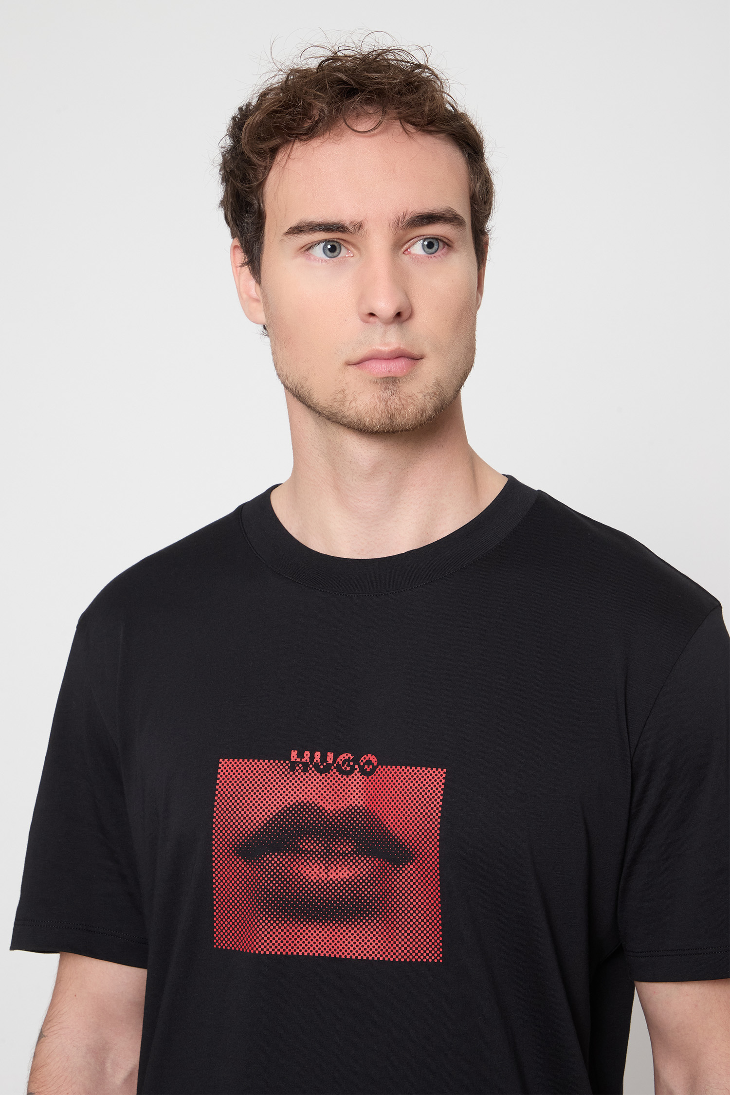 Мужская черная футболка HUGO 50544496;001