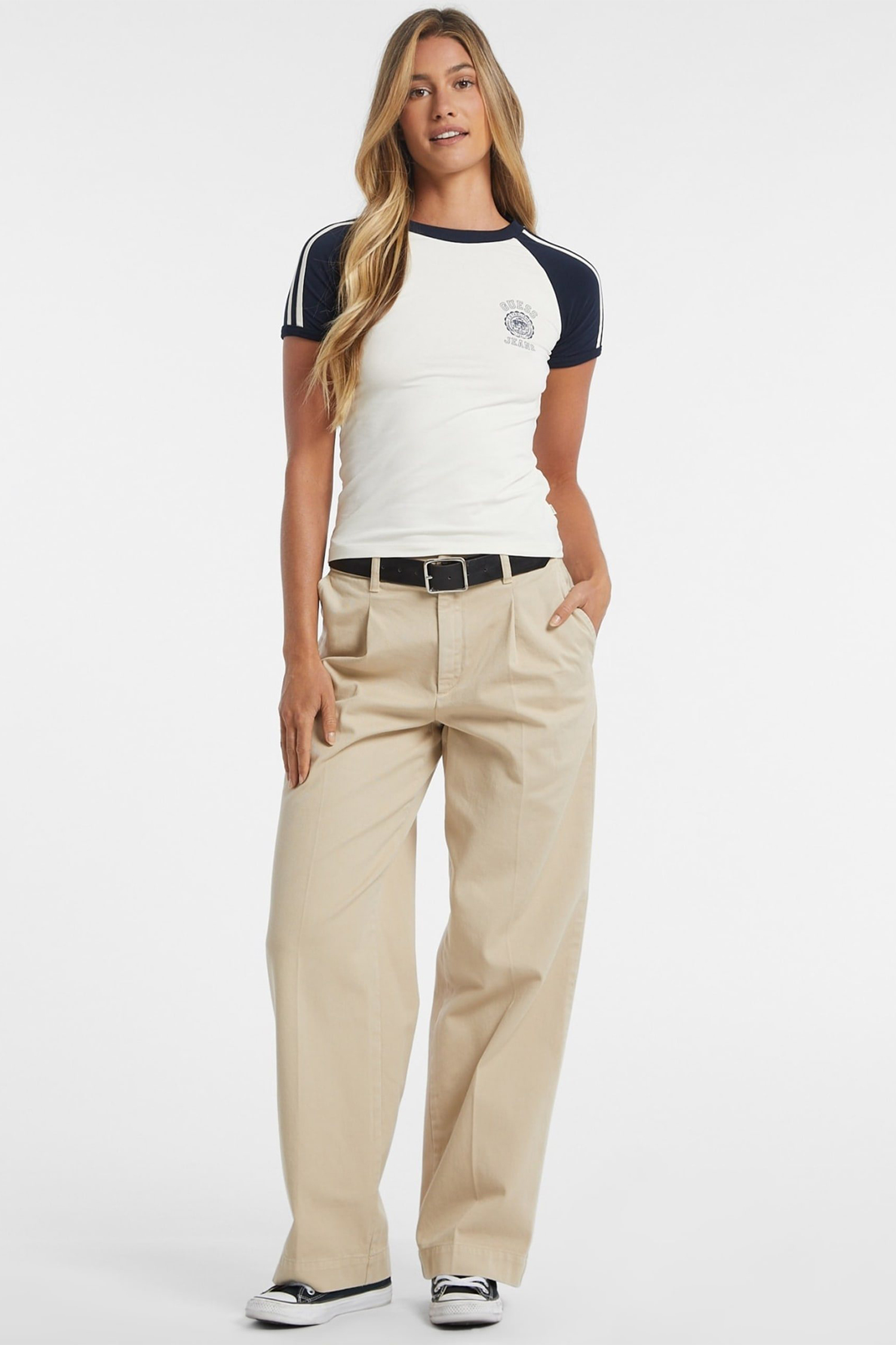 Женская белая футболка Guess Jeans W4BI52.J1314;F0J1