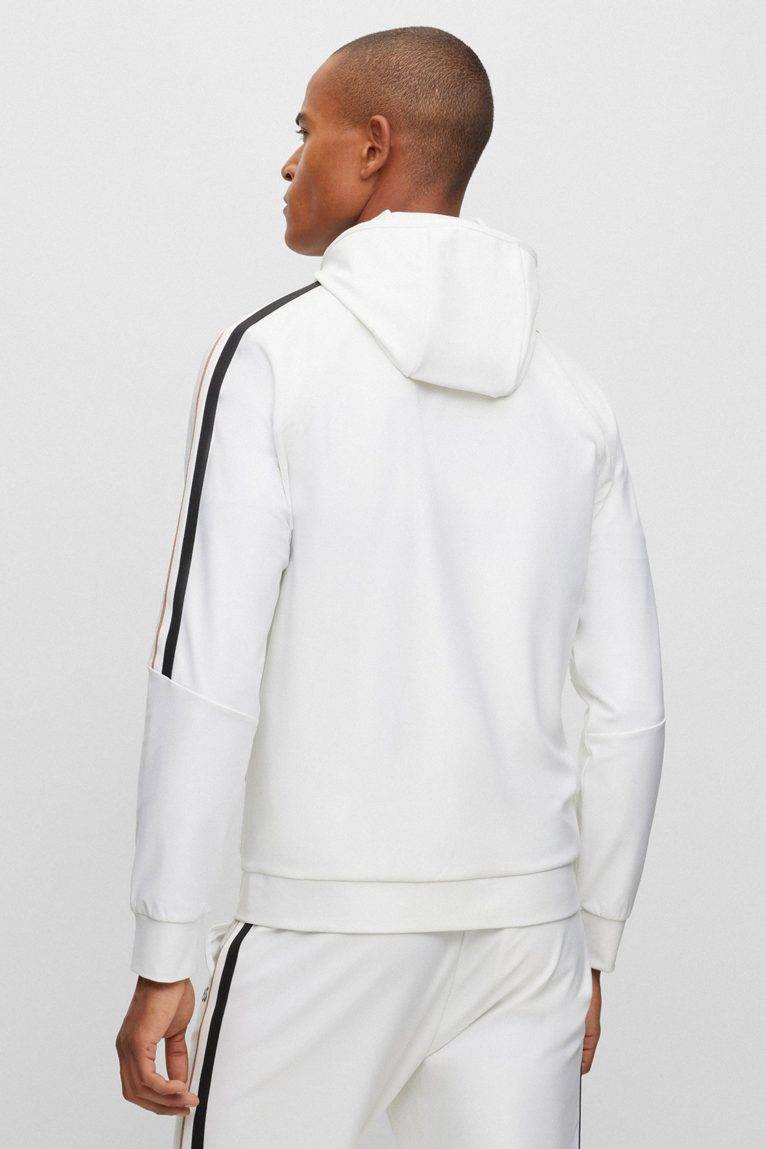 Мужская белая кофта на молнии BOSS X Matteo Berrettini BOSS 50504552;100