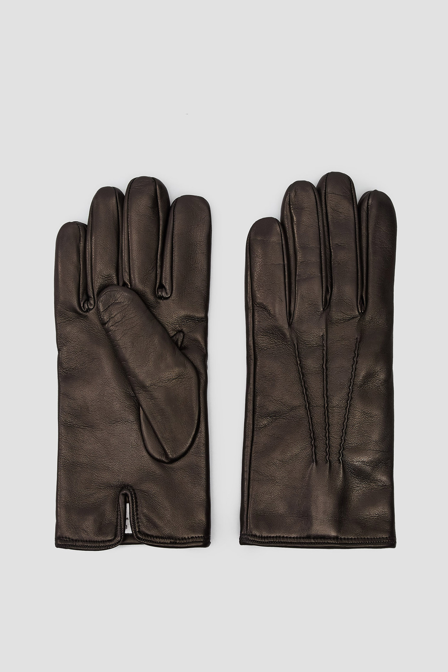 Чорні шкіряні рукавички для хлопців Baldinini G2B100NAPP;0000