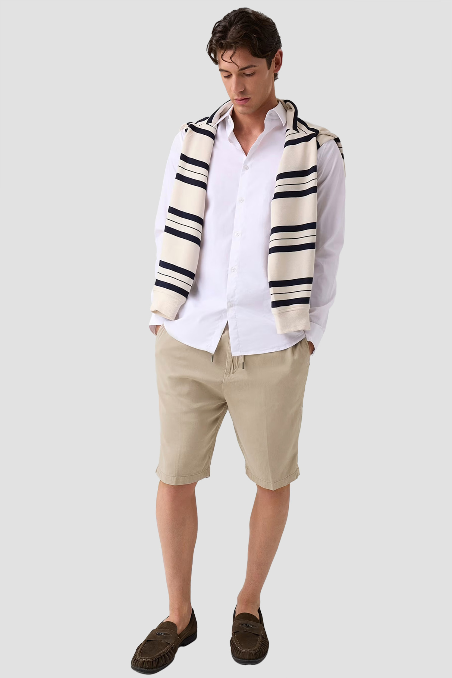 Мужские бежевые шорты Guess M6GD55.W1707;G1CA
