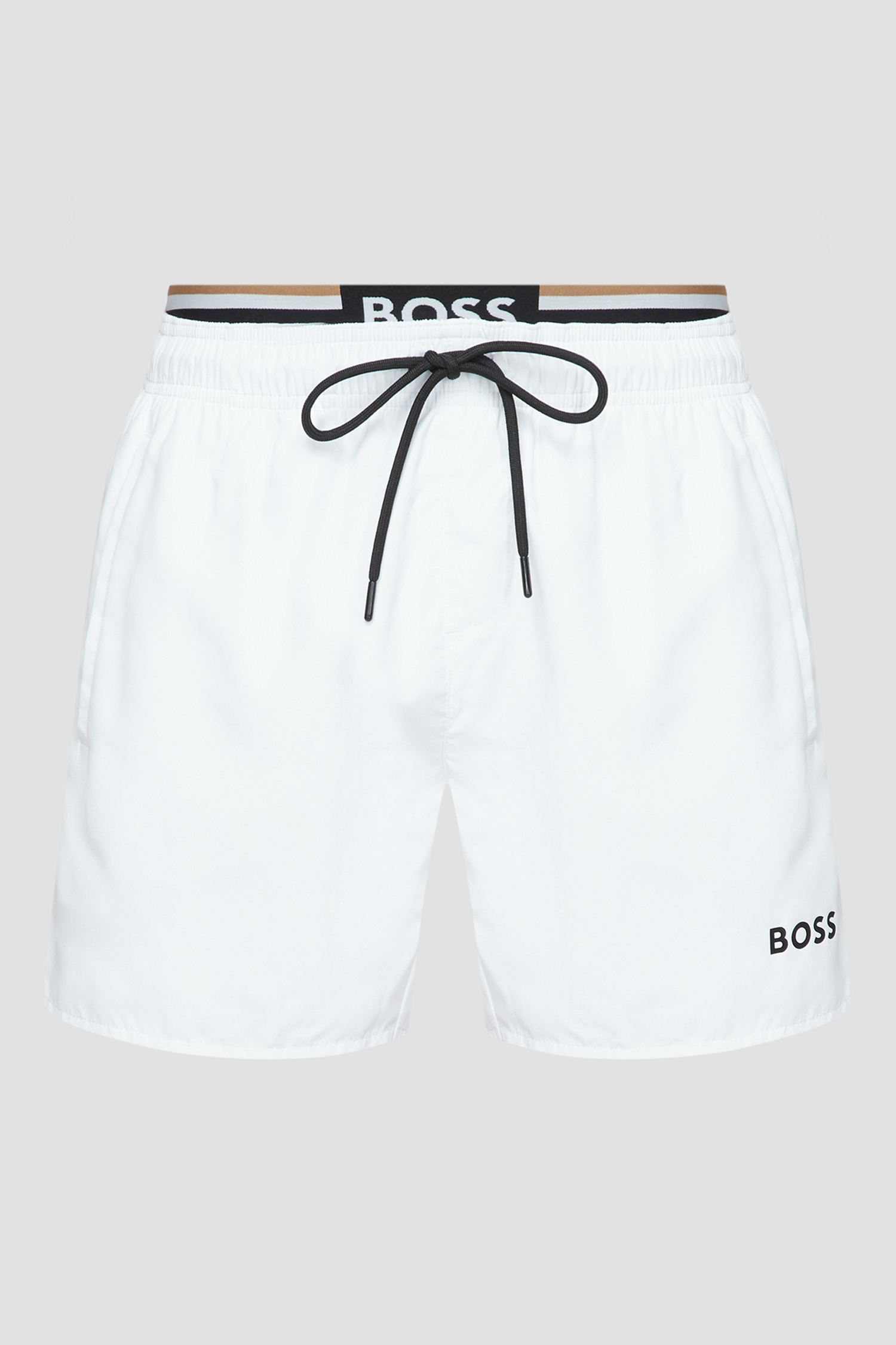 Мужские белые плавательные шорты BOSS 50491868;102