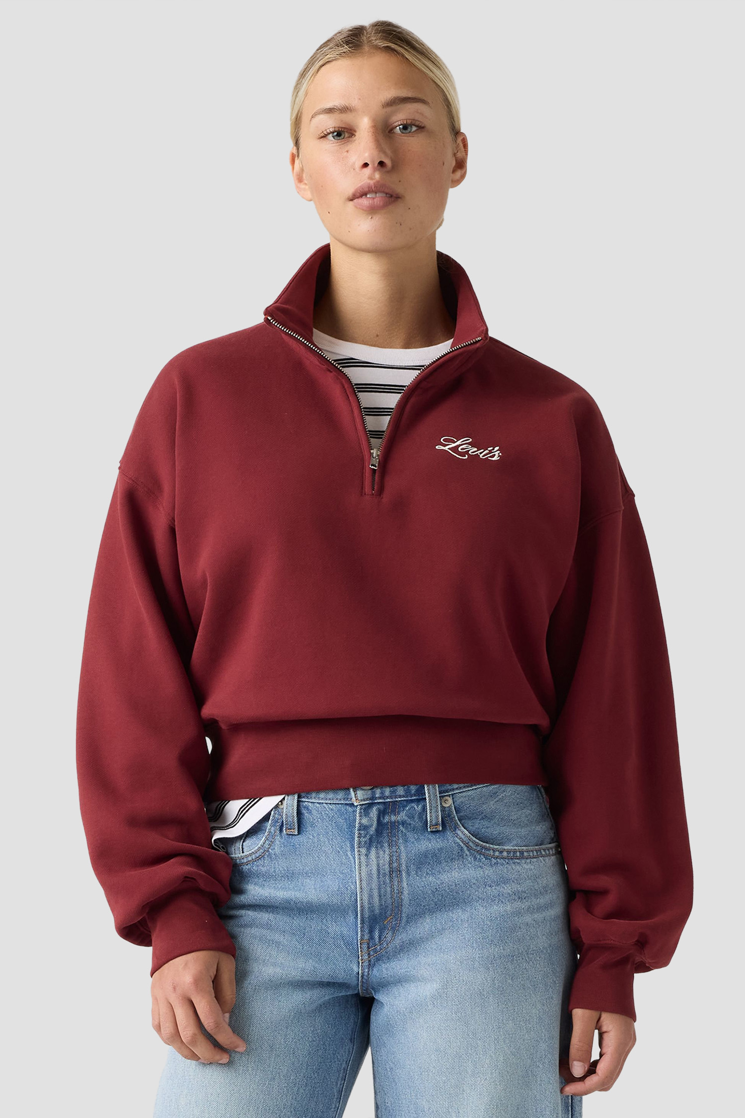 Женская бордовая спортивная кофта Levi’s® 008CM;0000