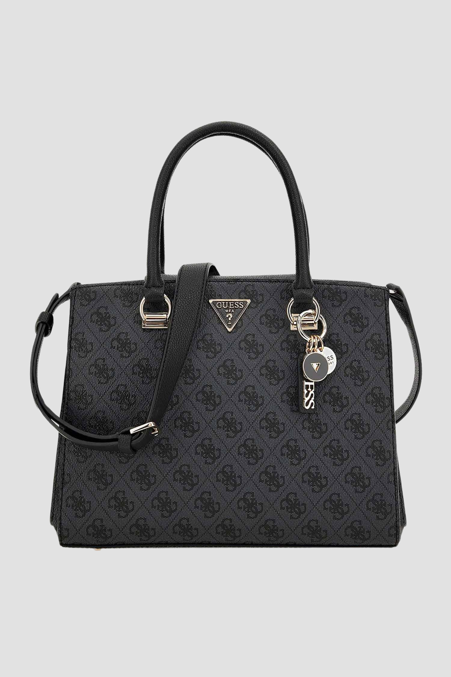 Жіноча темно-сіра сумка з візерунком Guess HWBG78.79060;CLO