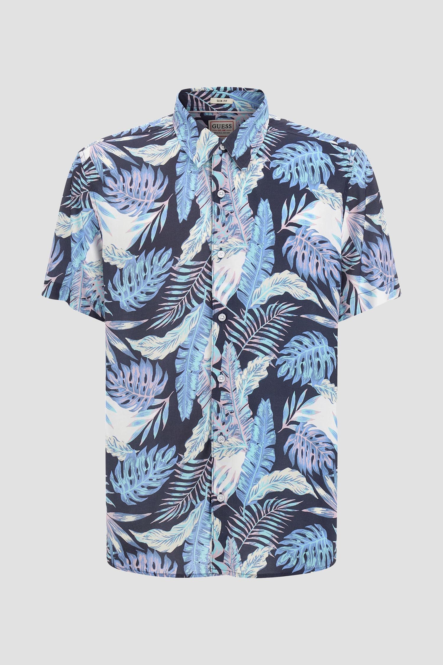 Чоловіча темно-синя сорочка з візерунком Guess M3GH31.WD4Z2;P7HQ