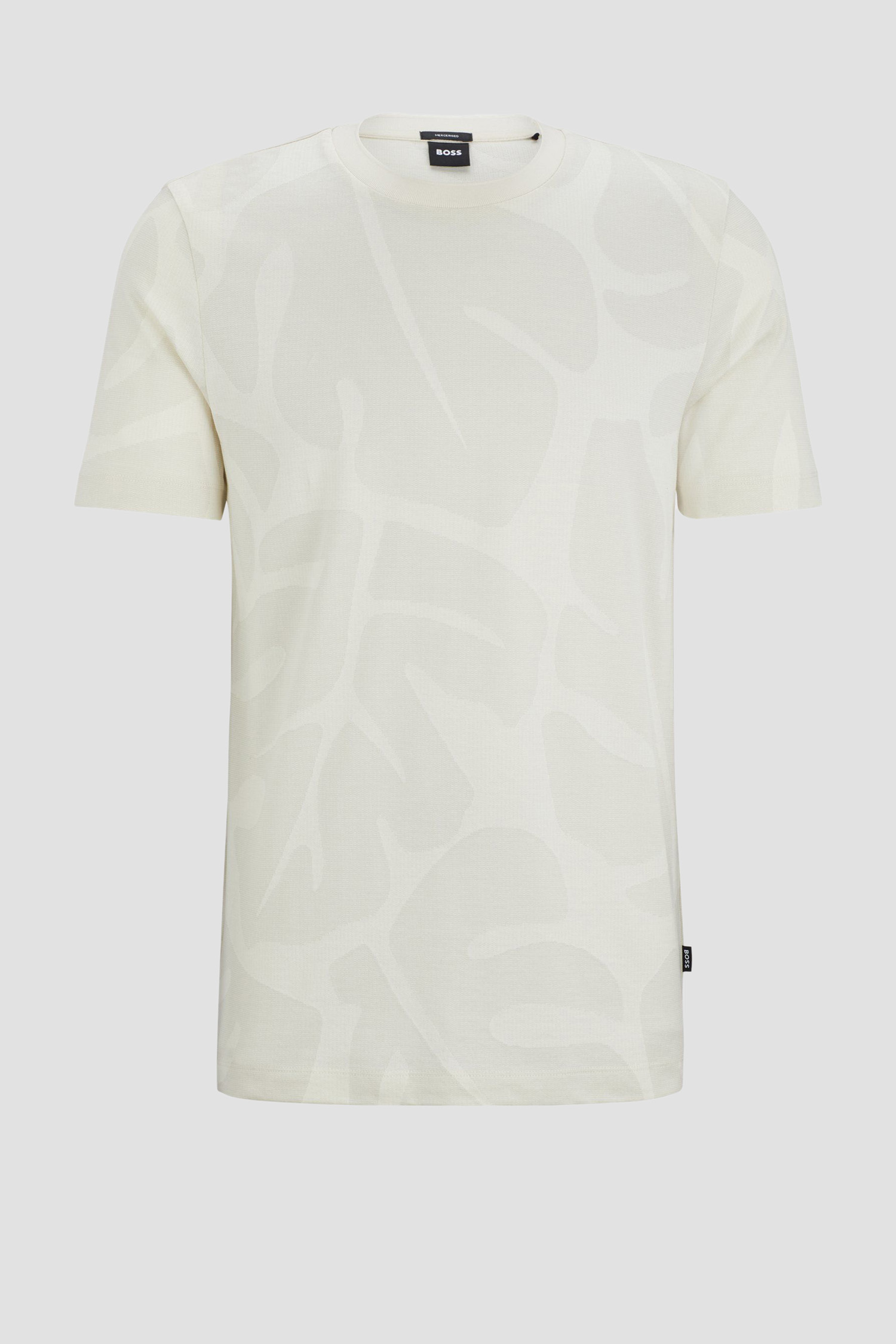 Мужская белая футболка с узором BOSS 50511843;131