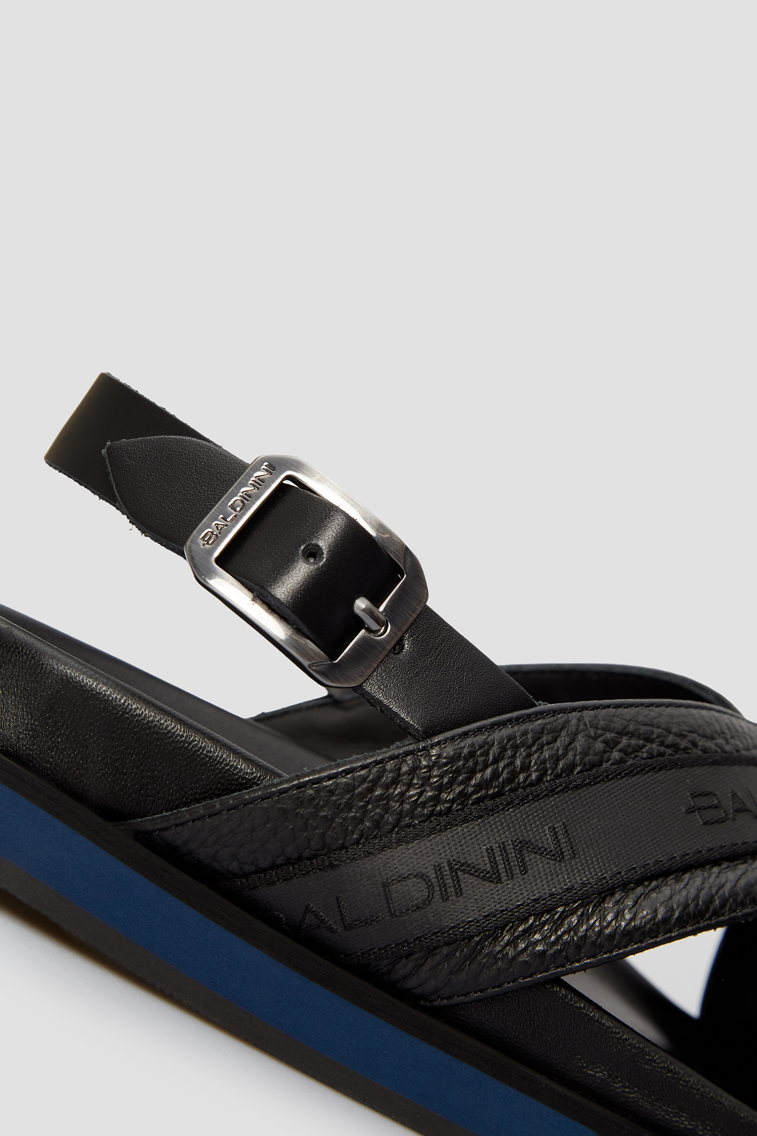 Мужские черные кожаные сандалии BALDININI U4E154P1CERV;0000