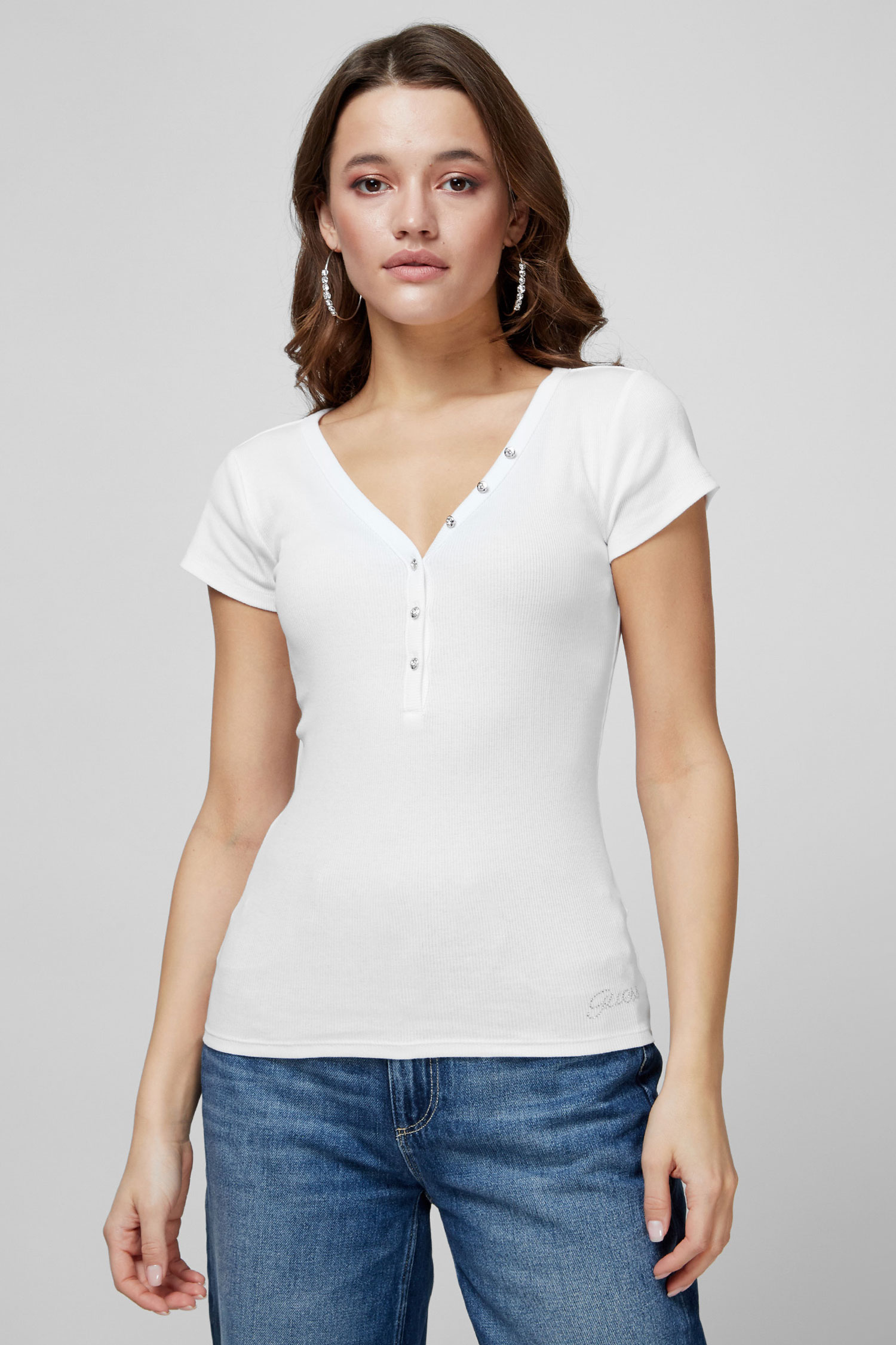 Женская белая футболка Guess W0GI62.R9I50;G011
