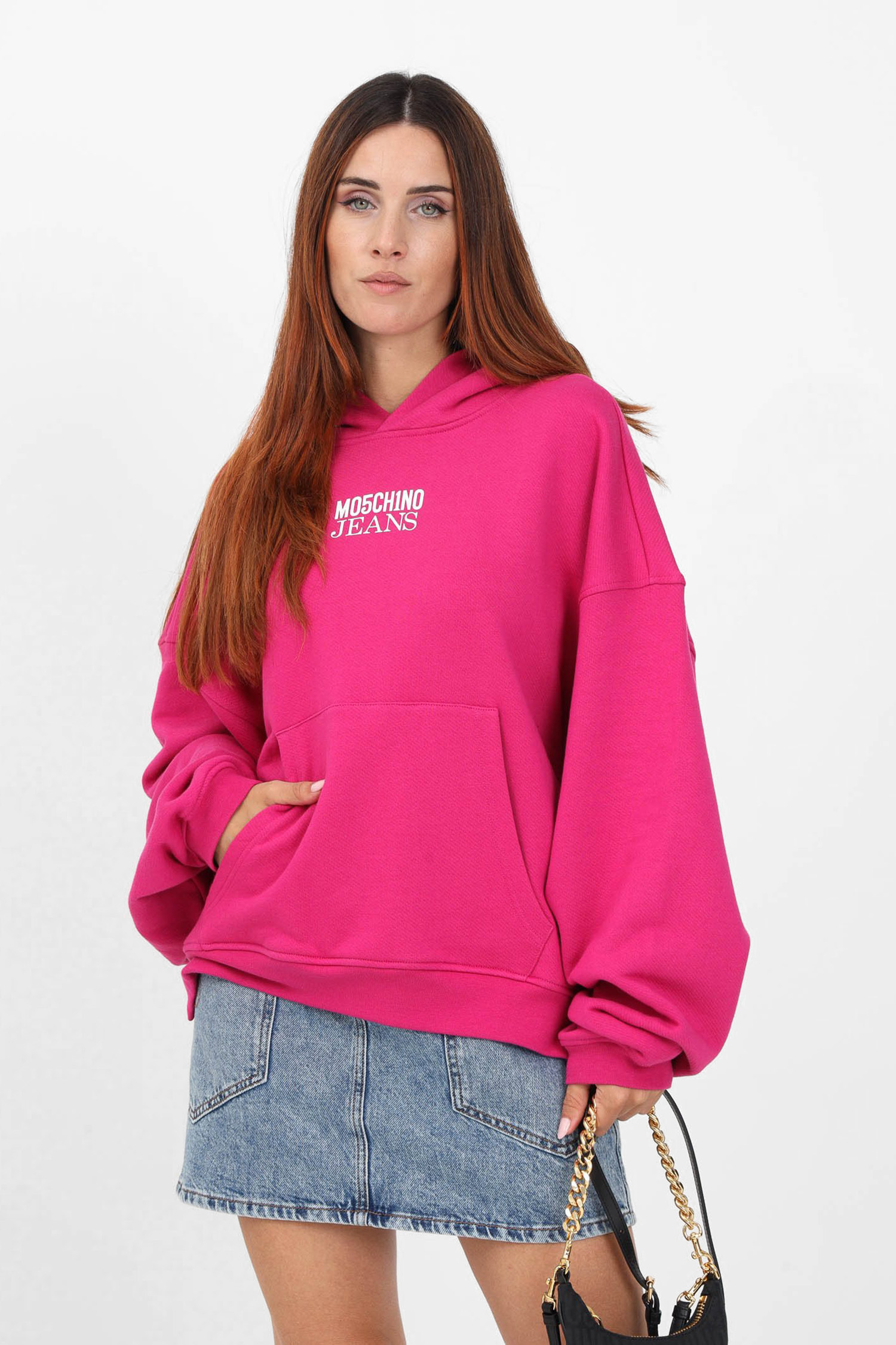 Женское розовое худи Moschino J1713.8756;5244