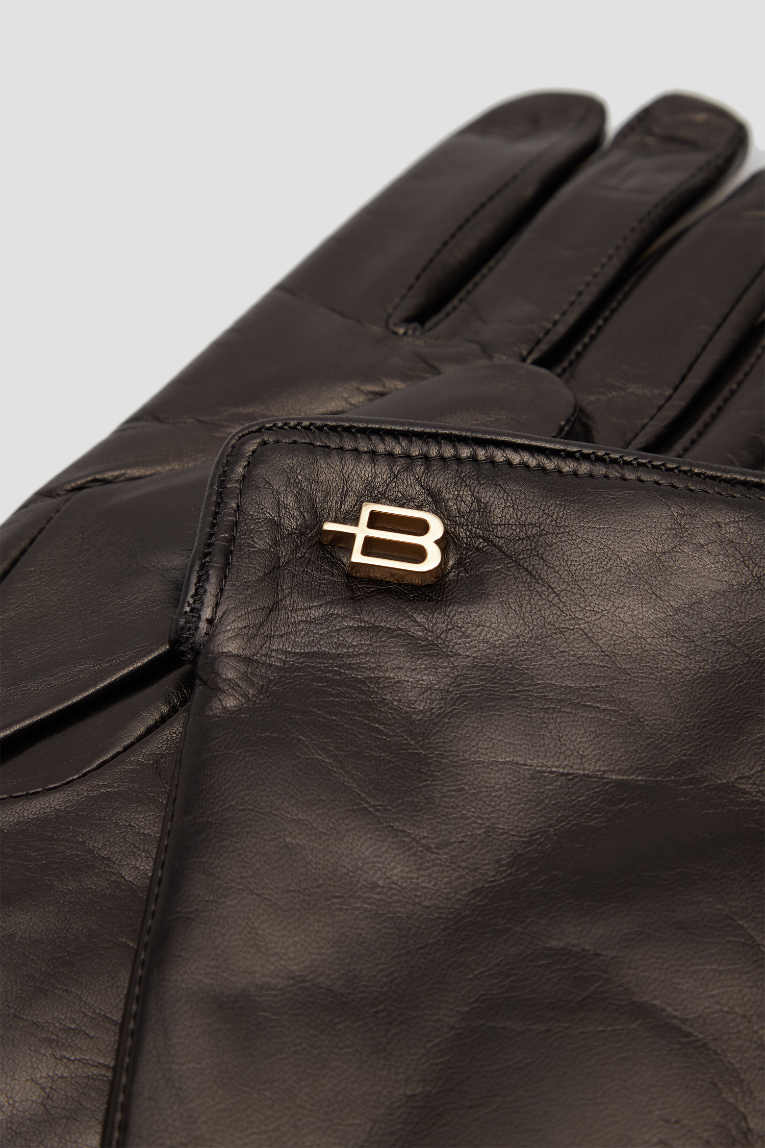 Жіночі чорні шкіряні рукавички BALDININI F3B032XXNAPT;0000