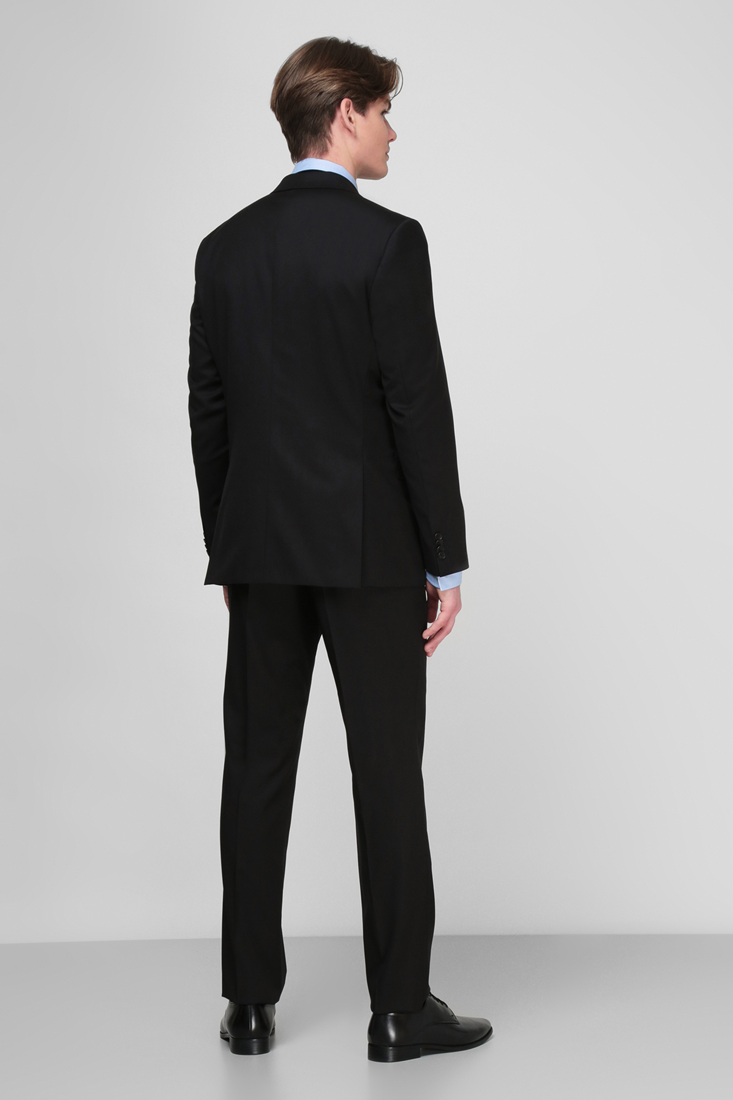 Чорний вовняний костюм для хлопців (піджак, брюки) BOSS 50318521К;001