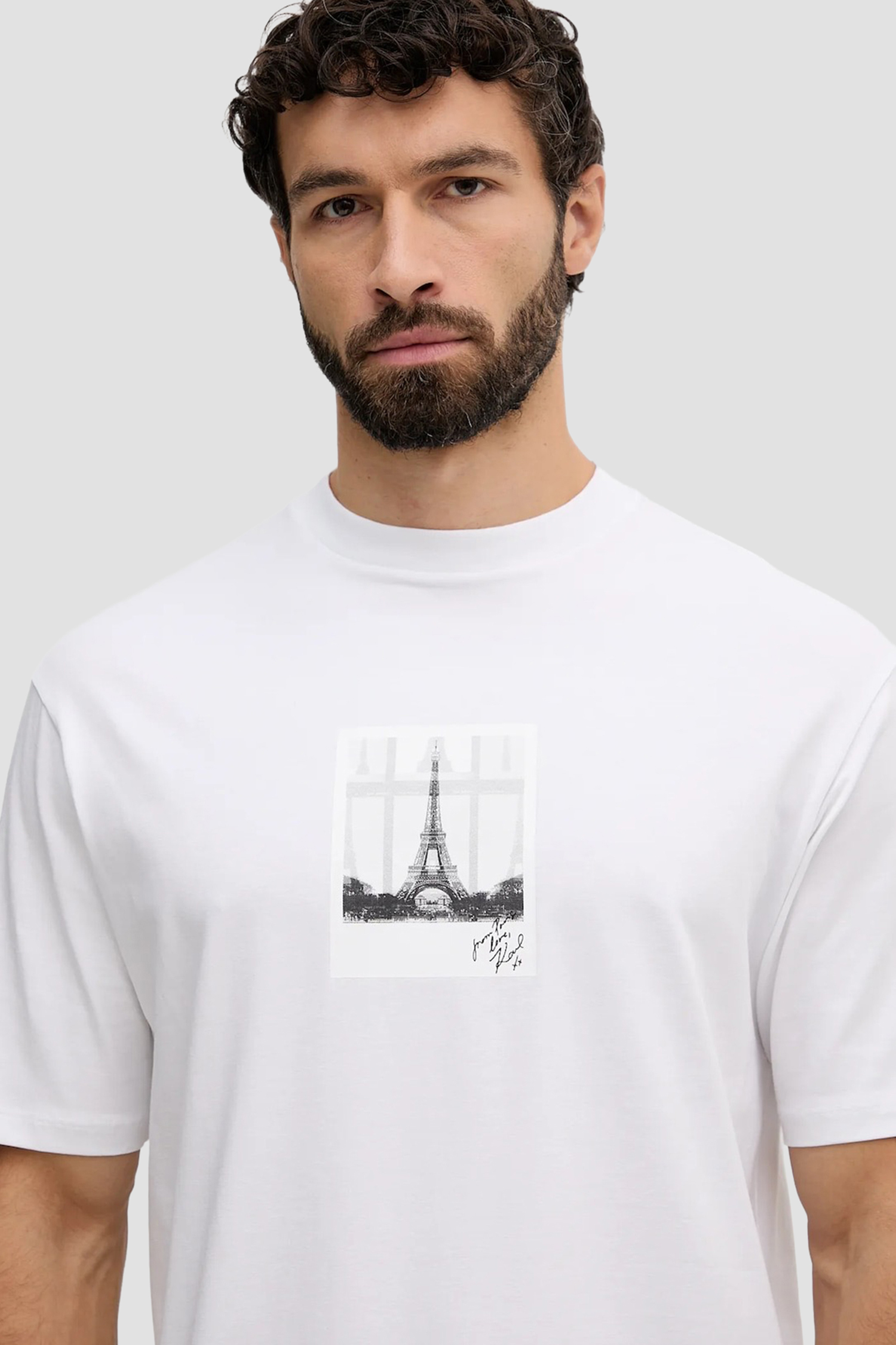 Чоловіча біла футболка Karl Lagerfeld 554235.755420;10