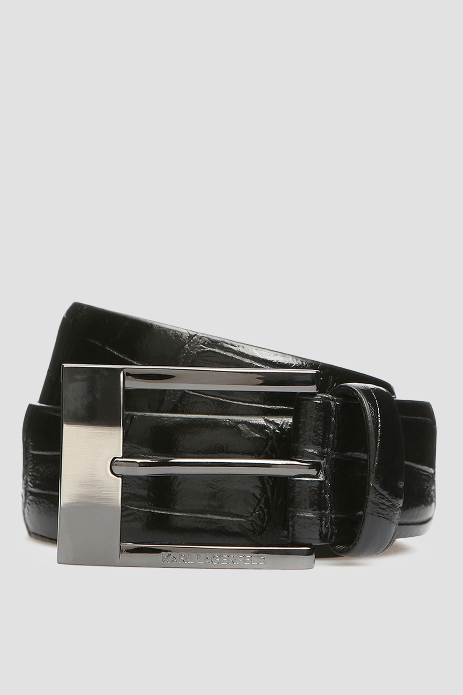 Мужской черный кожаный ремень Karl Lagerfeld 582425.815300;990