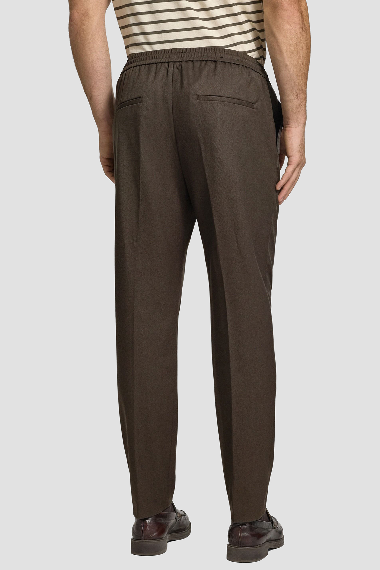 Мужские коричневые льняные брюки Antony Morato MMTR00748.FA600260;4089