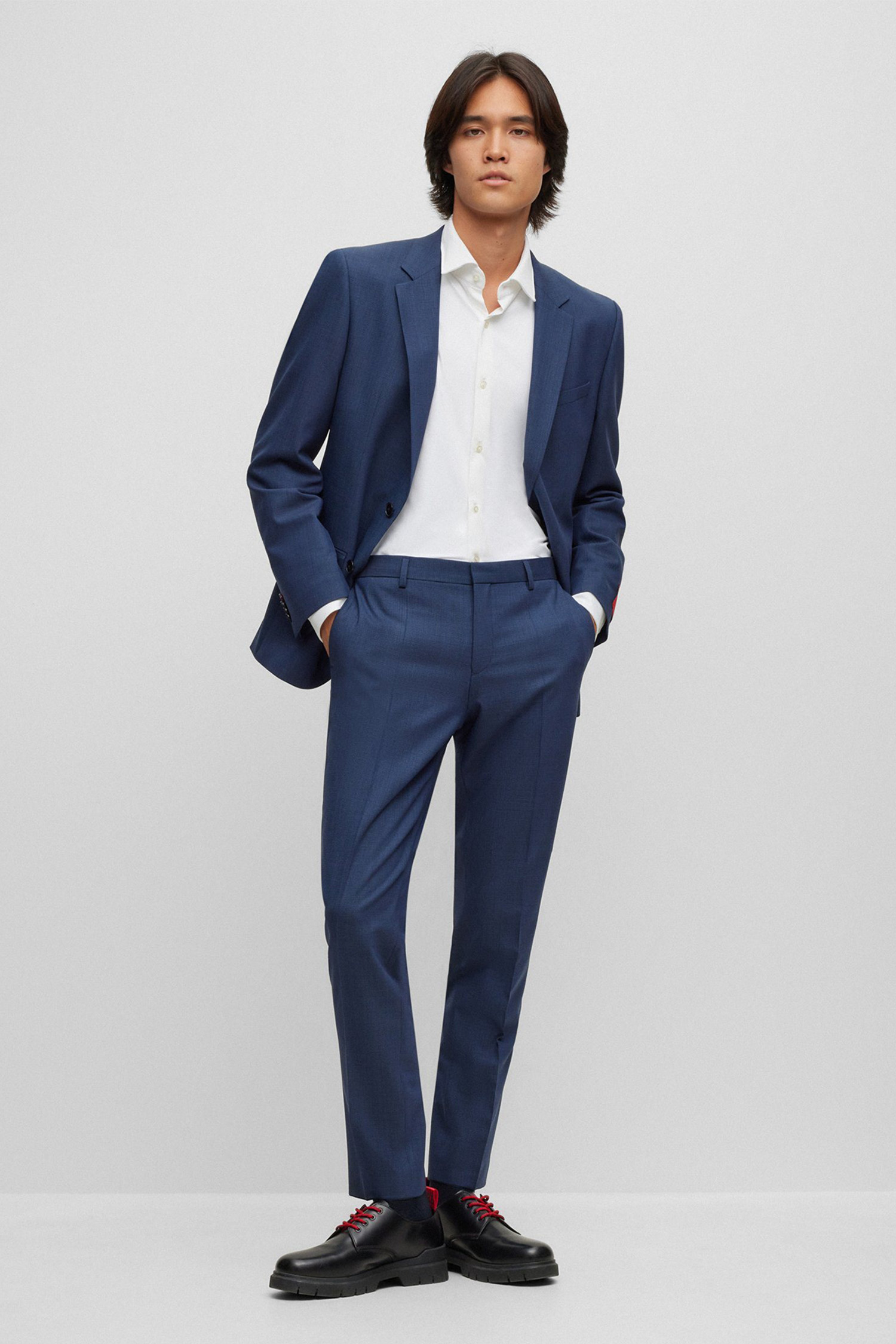 Мужская белая рубашка HUGO 50481195;199