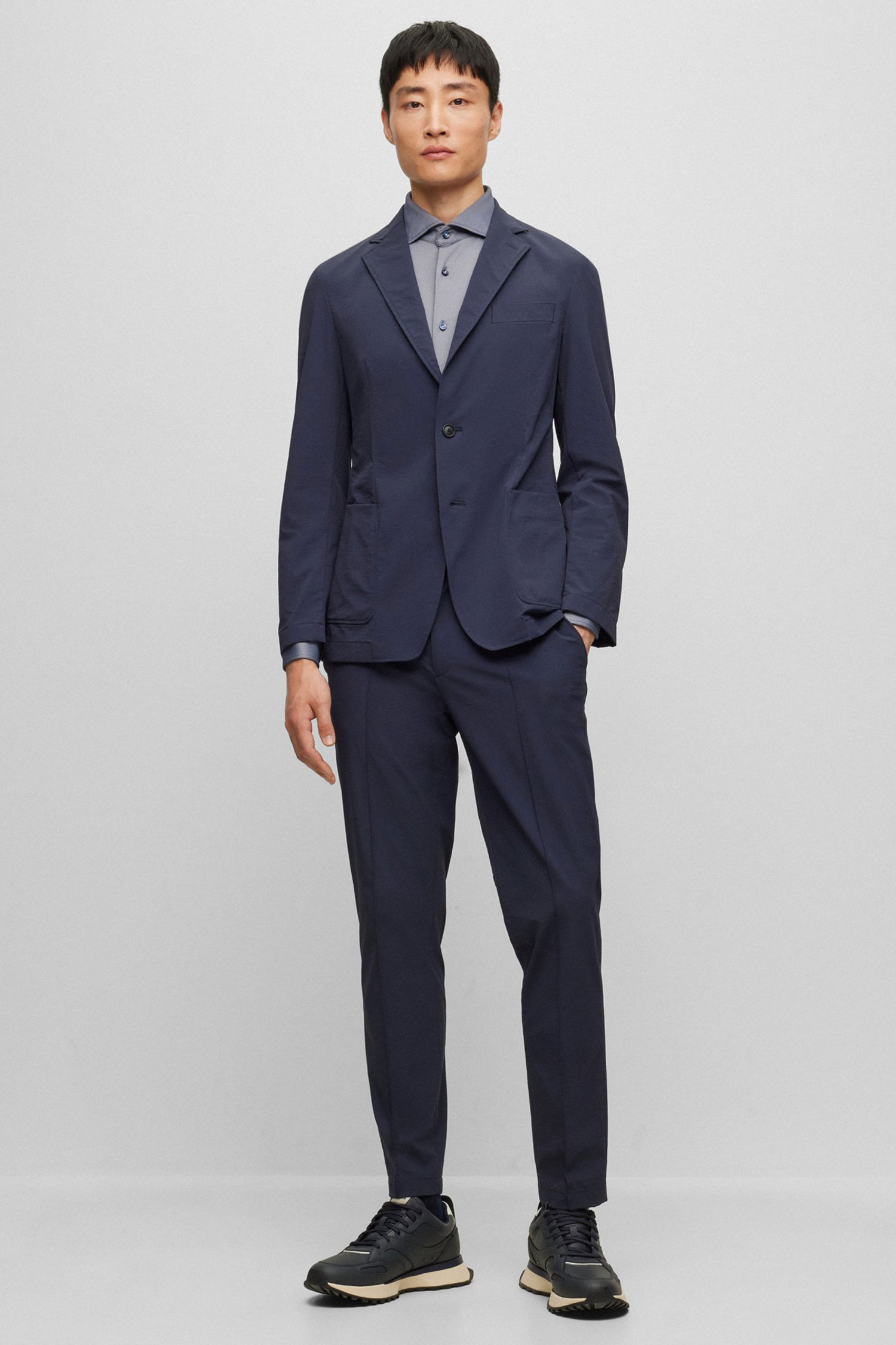 Мужская серая рубашка BOSS 50503533;475