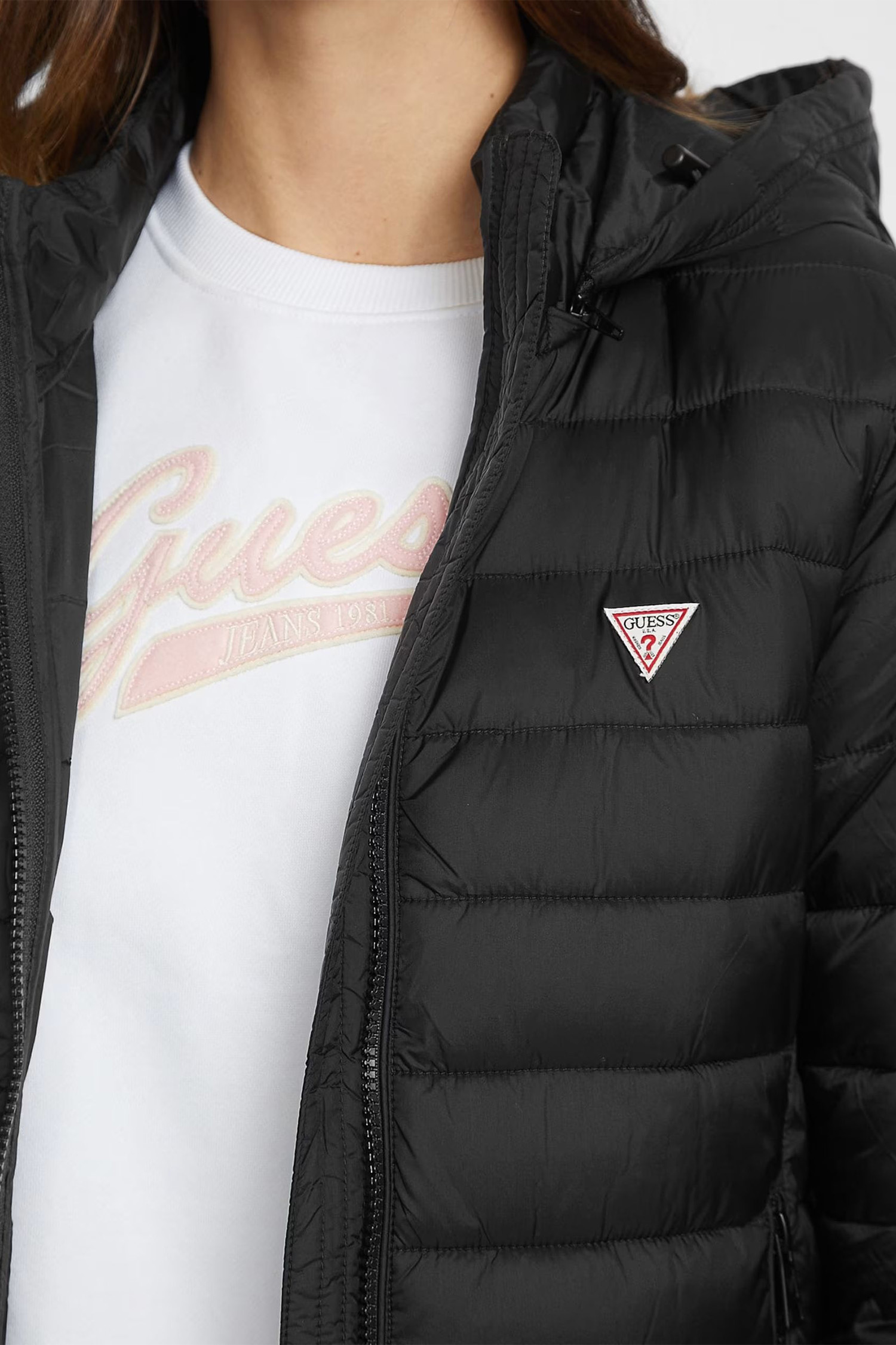 Женская черная куртка Guess Jeans W4YL00.WG922;JBLK