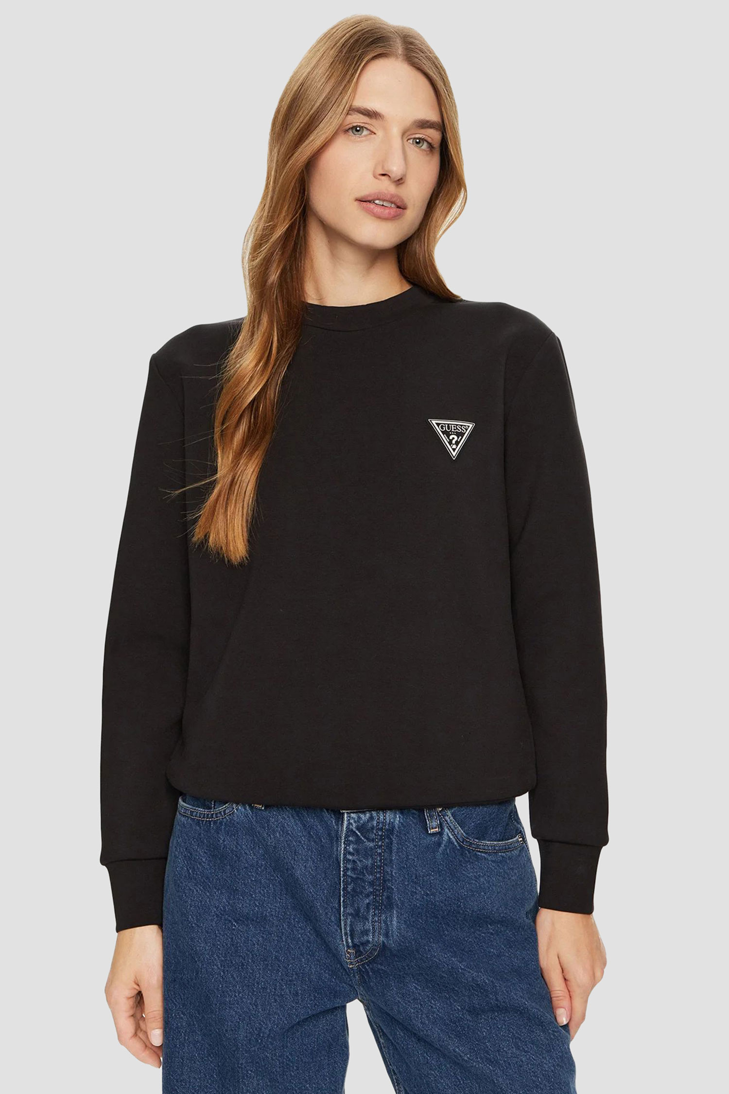 Жіночий чорний світшот Guess V4BQ23.KBCK2;JBLK