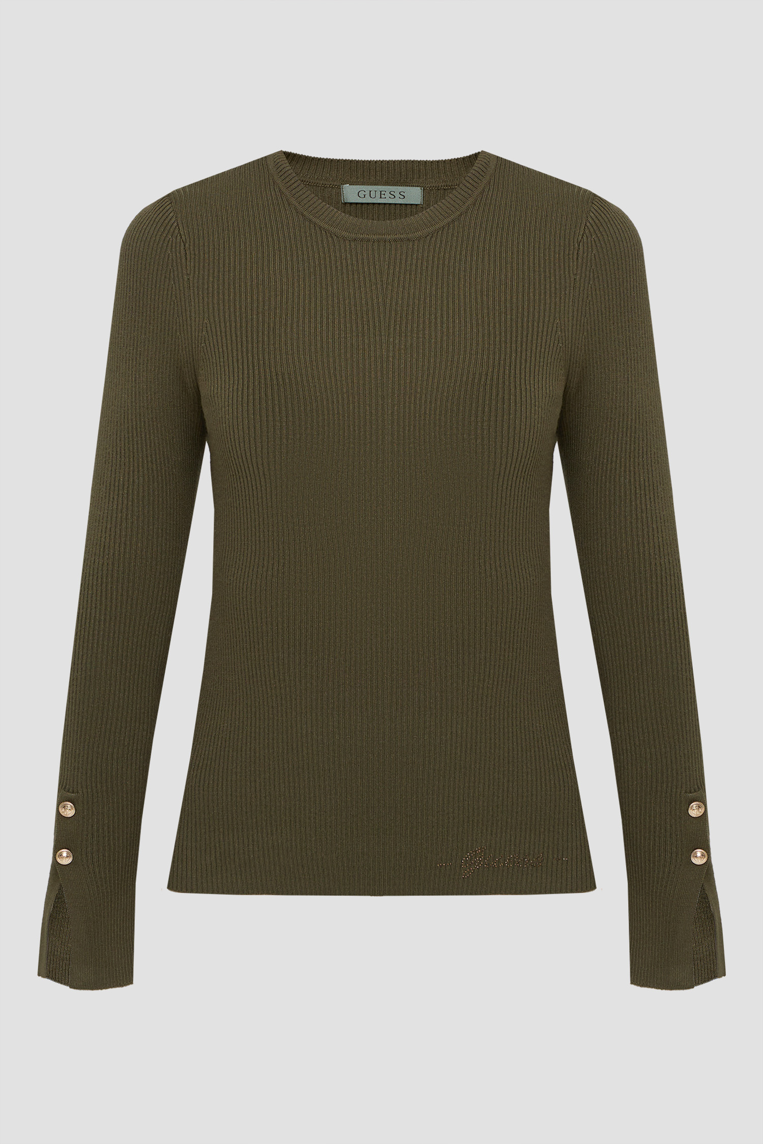 Женский оливковый джемпер Guess W6YR09.Z0948;G8F6