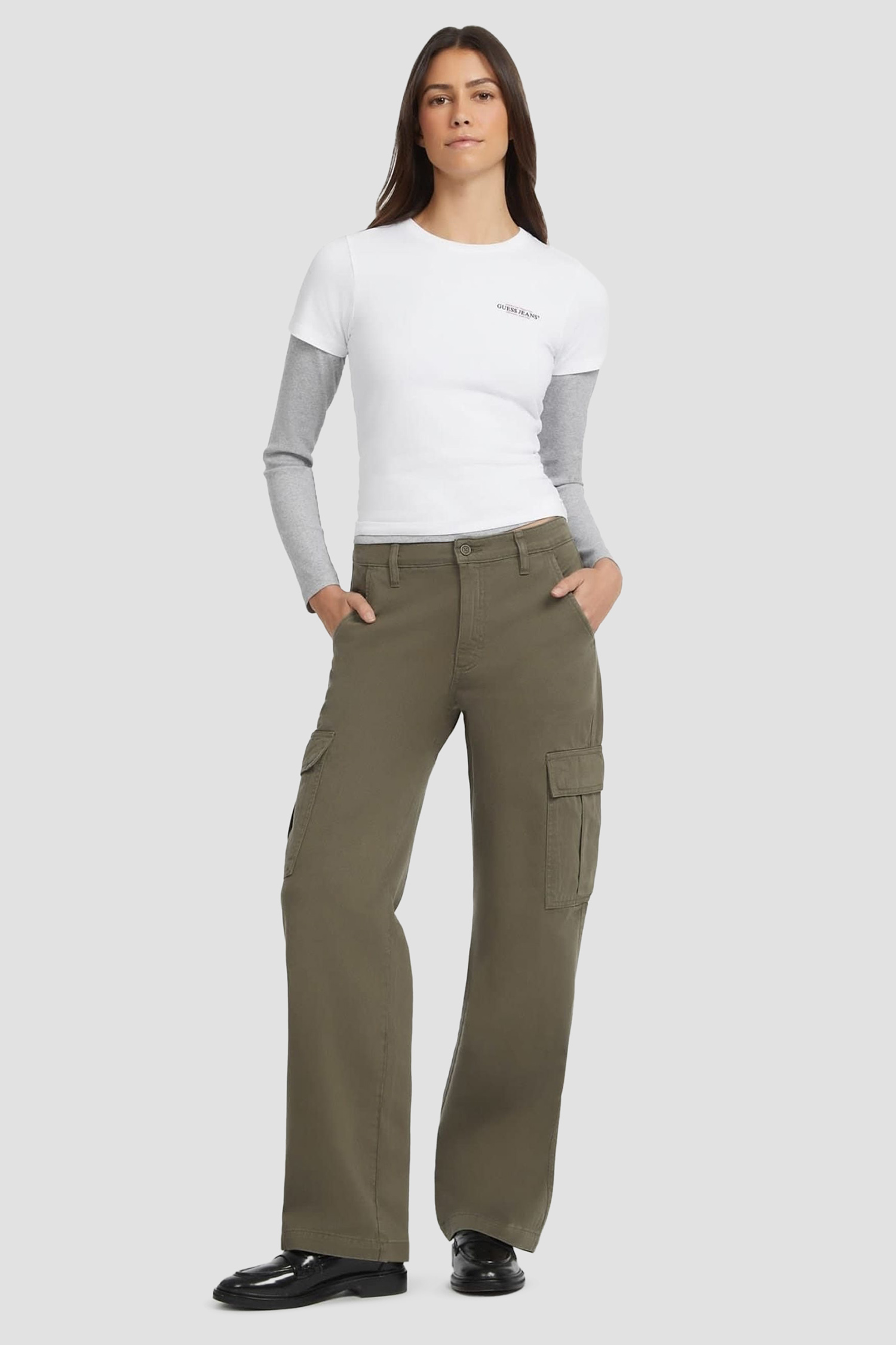 Женская белая футболка Guess Jeans W4YI02.J1314;G011