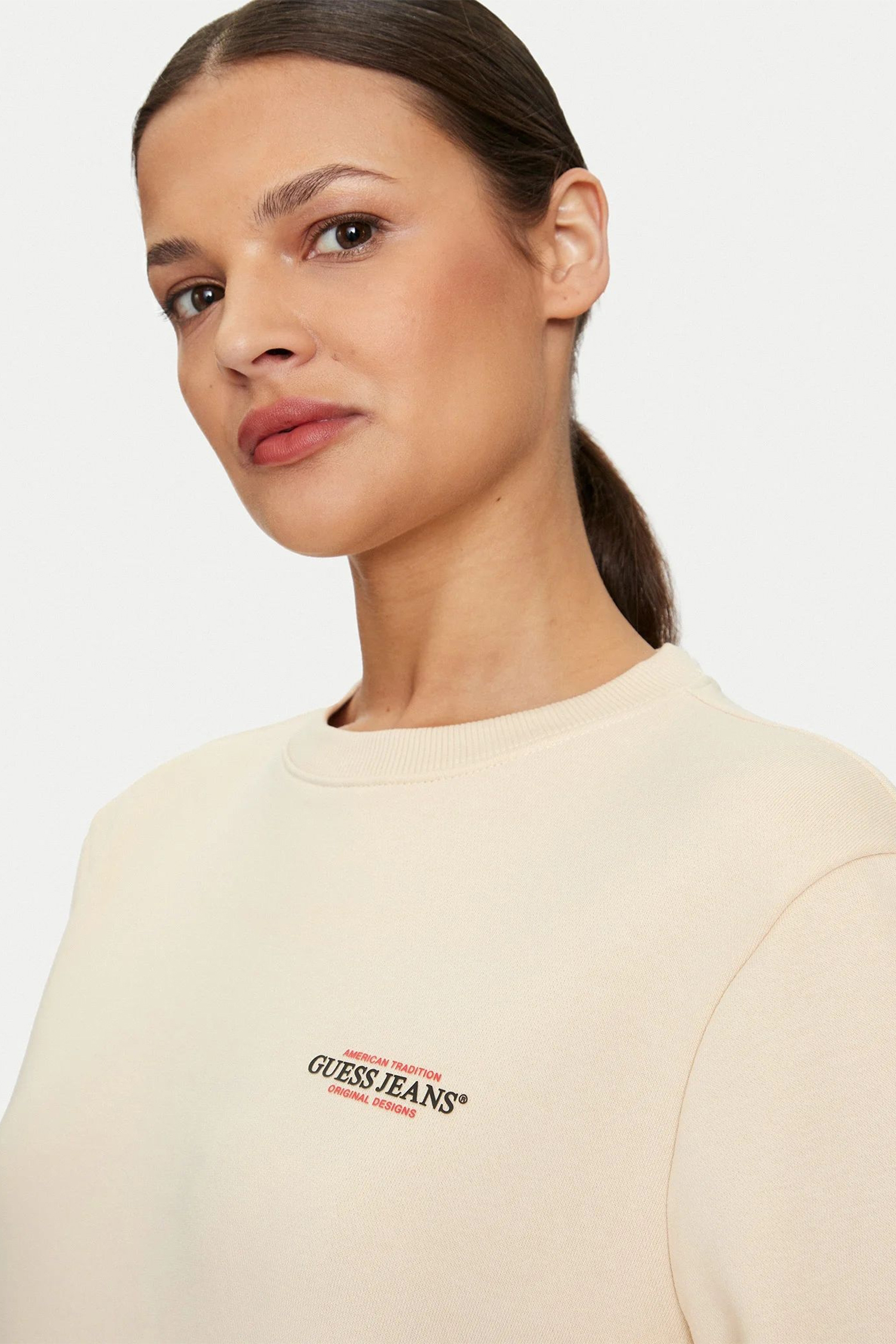 Жіночий бежевий світшот Guess Jeans W4YQ07.KC811;G1W7