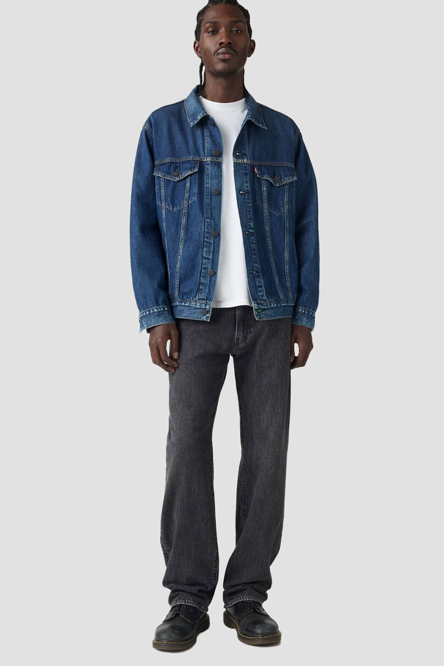Чоловічі чорні джинси 555™ Relaxed Straight Levi’s® 000LO;0010