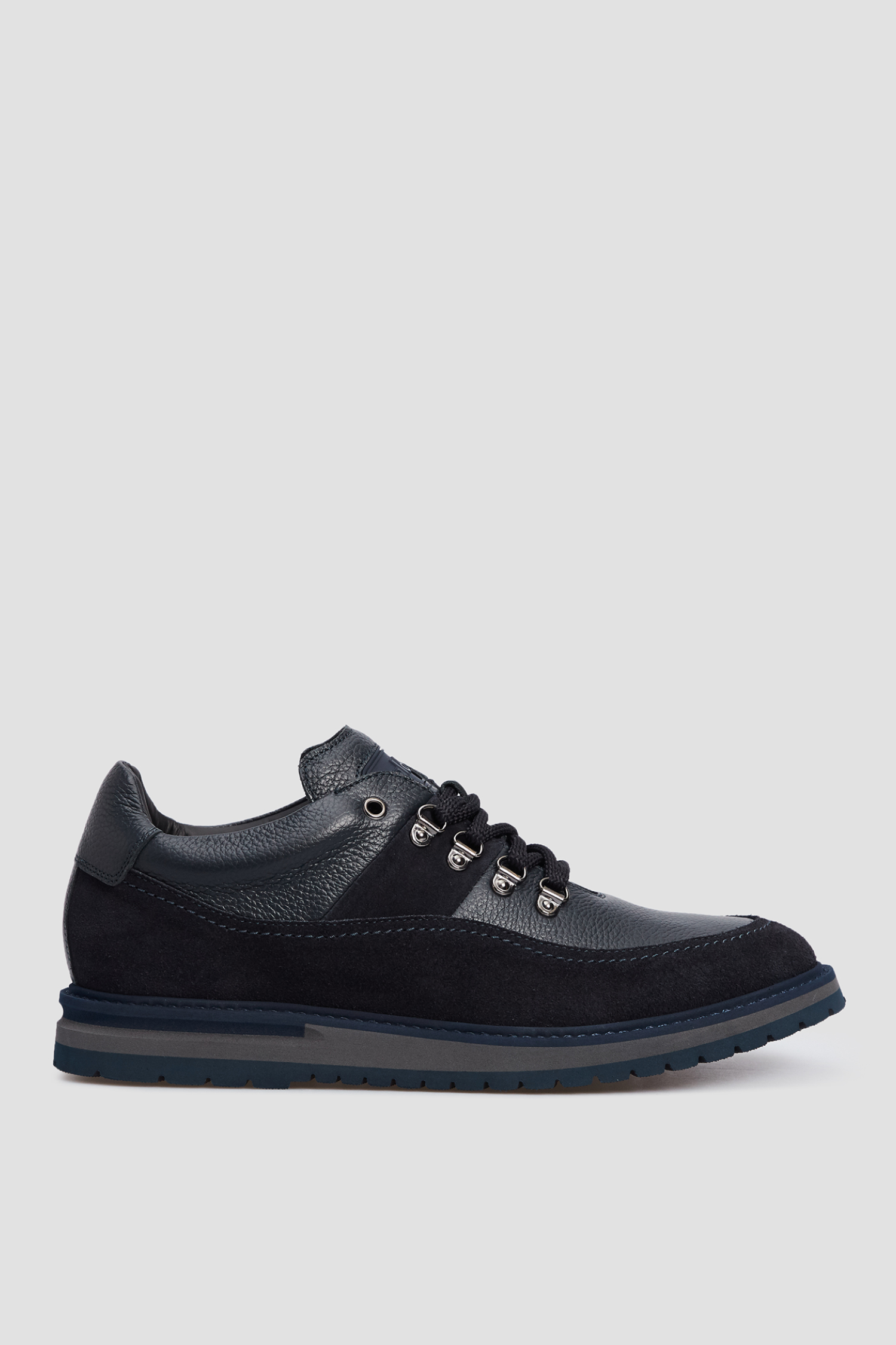 Мужские темно-синие кожаные ботинки Baldinini 147200;10
