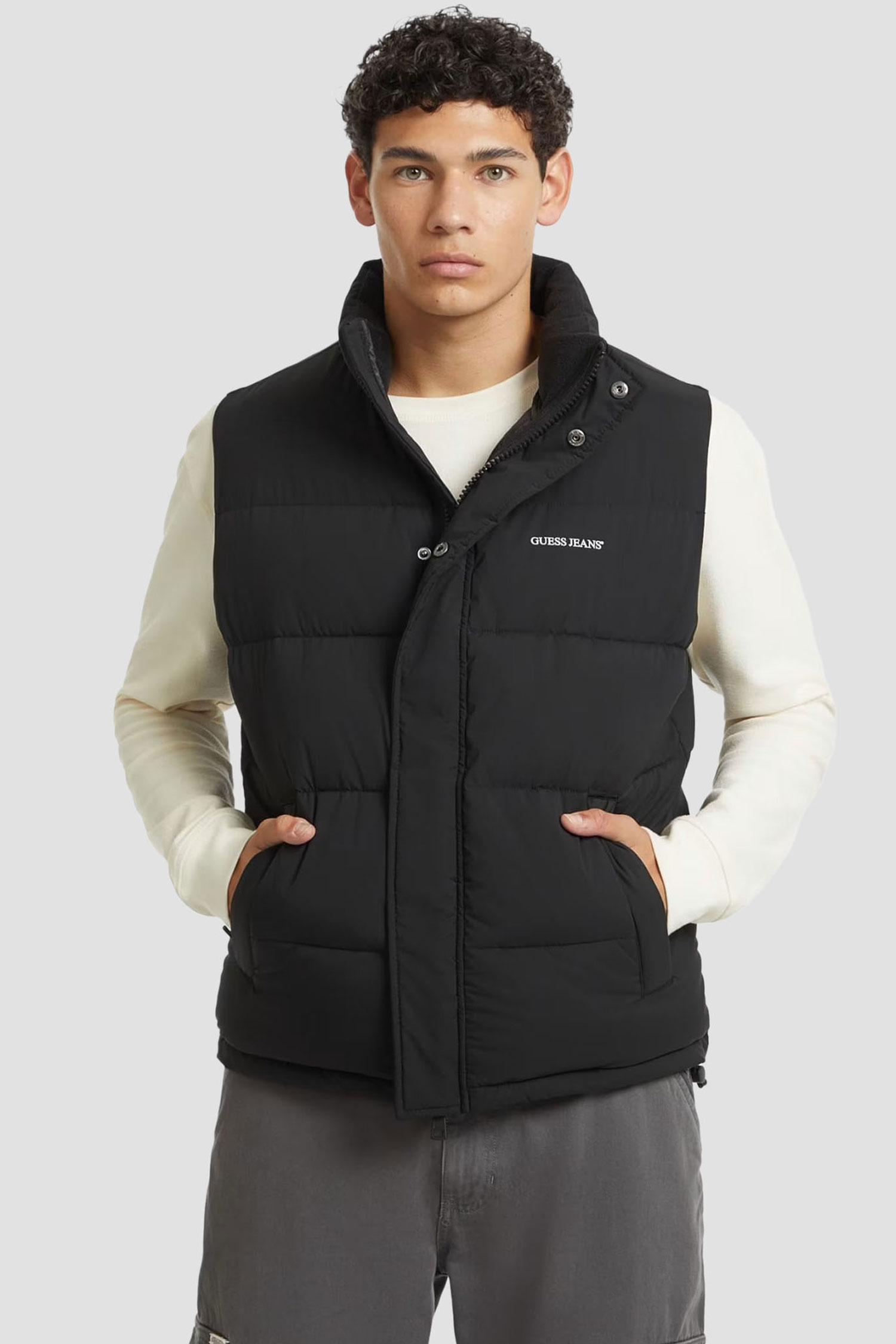Мужской черный жилет Guess Jeans M4BN47.WGII2;JBLK