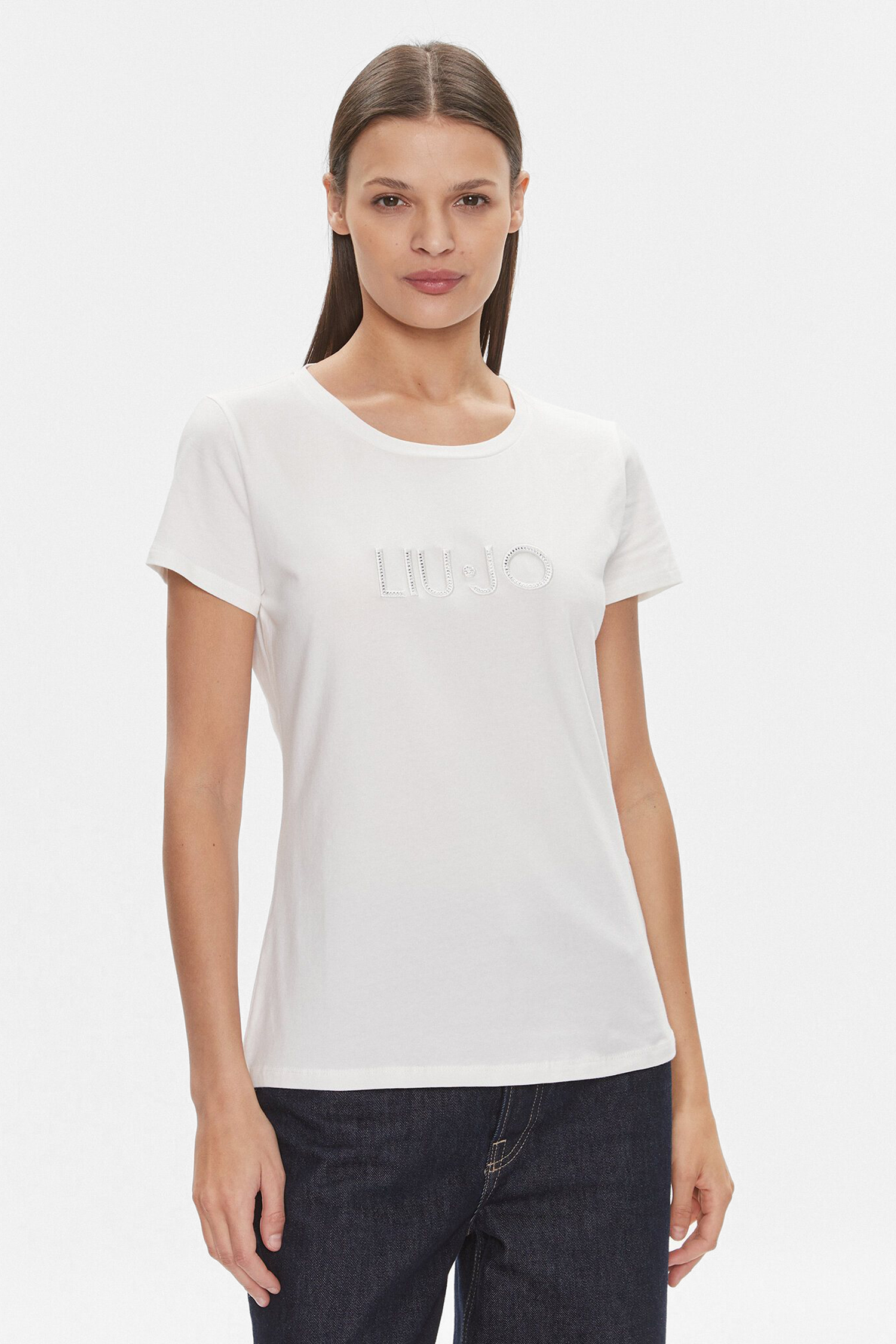 Женская белая футболка Liu Jo TA4136.JS003;R9291