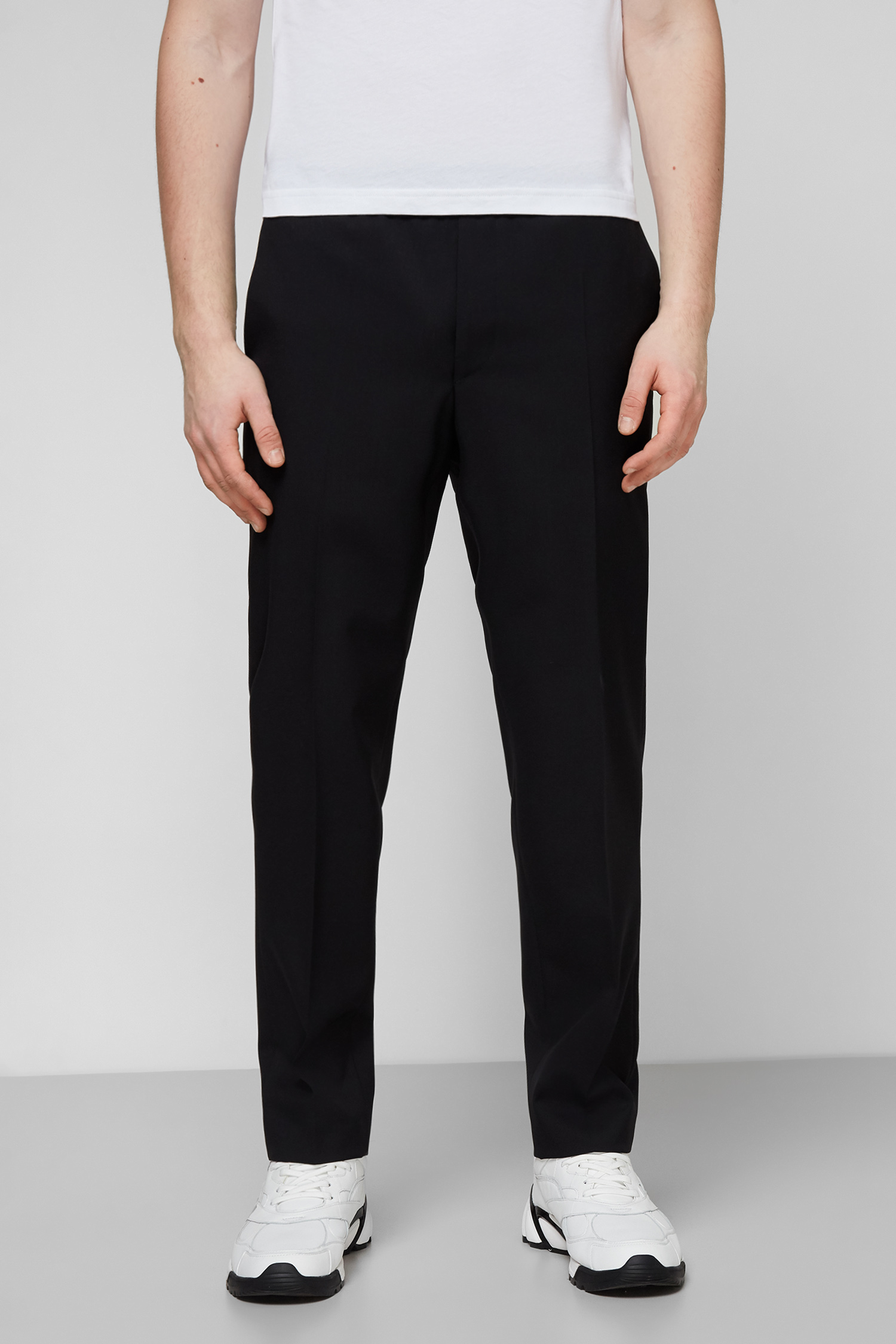 Черные шерстяные брюки для парней Karl Lagerfeld 511083.255043;990