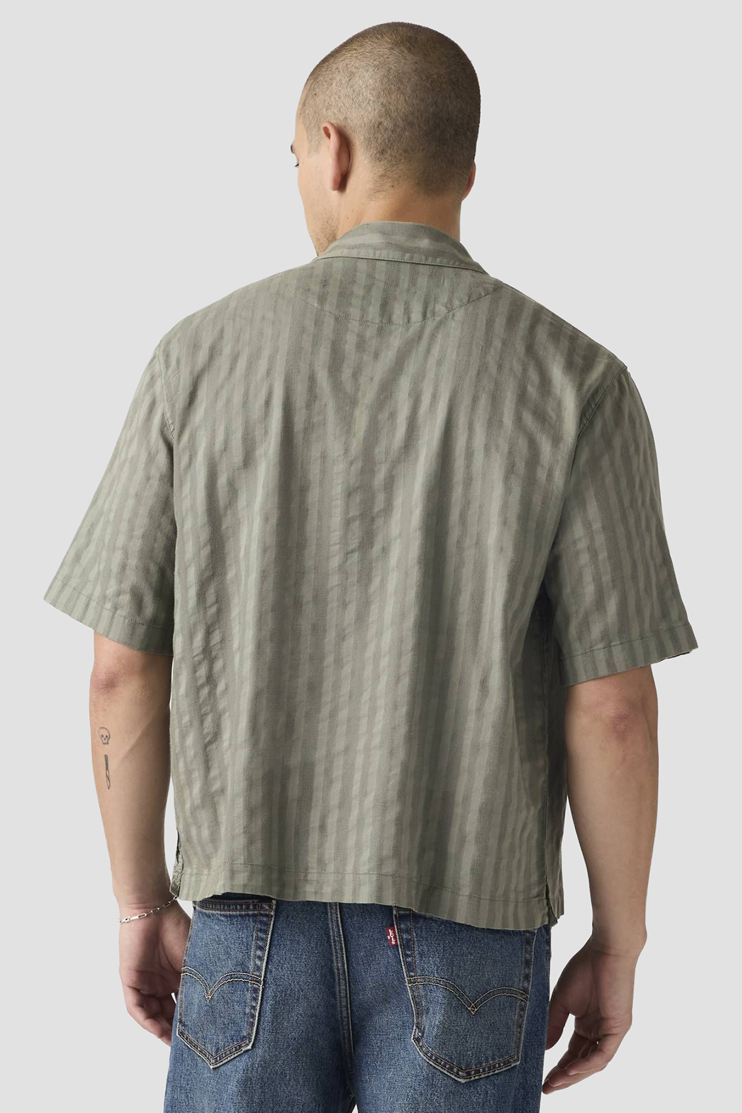 Чоловіча оливкова сорочка у смужку Levi’s® 005GH;0002