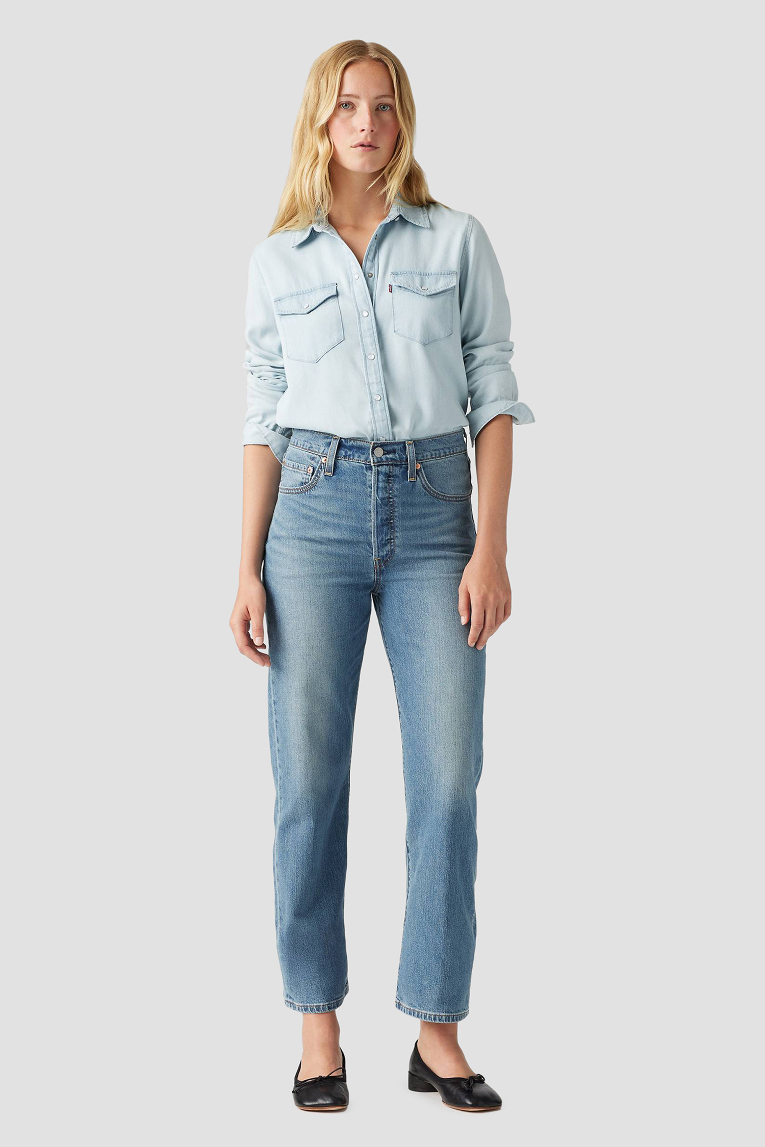 Жіночі сині джинси Ribcage Straight Ankle Levi’s® 72693;0230