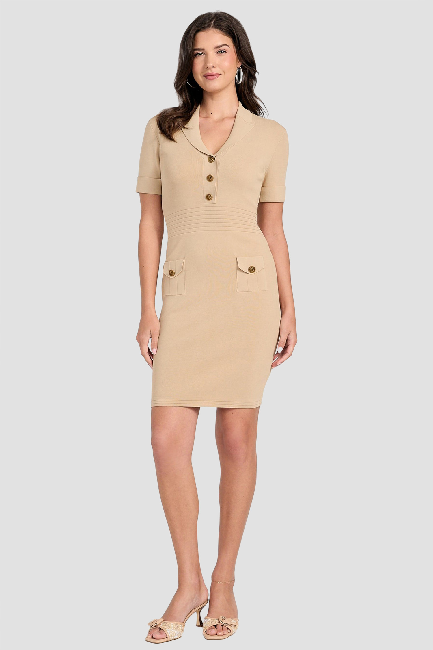 Жіноча бежева сукня Guess W5YK29.Z0130;G1L7