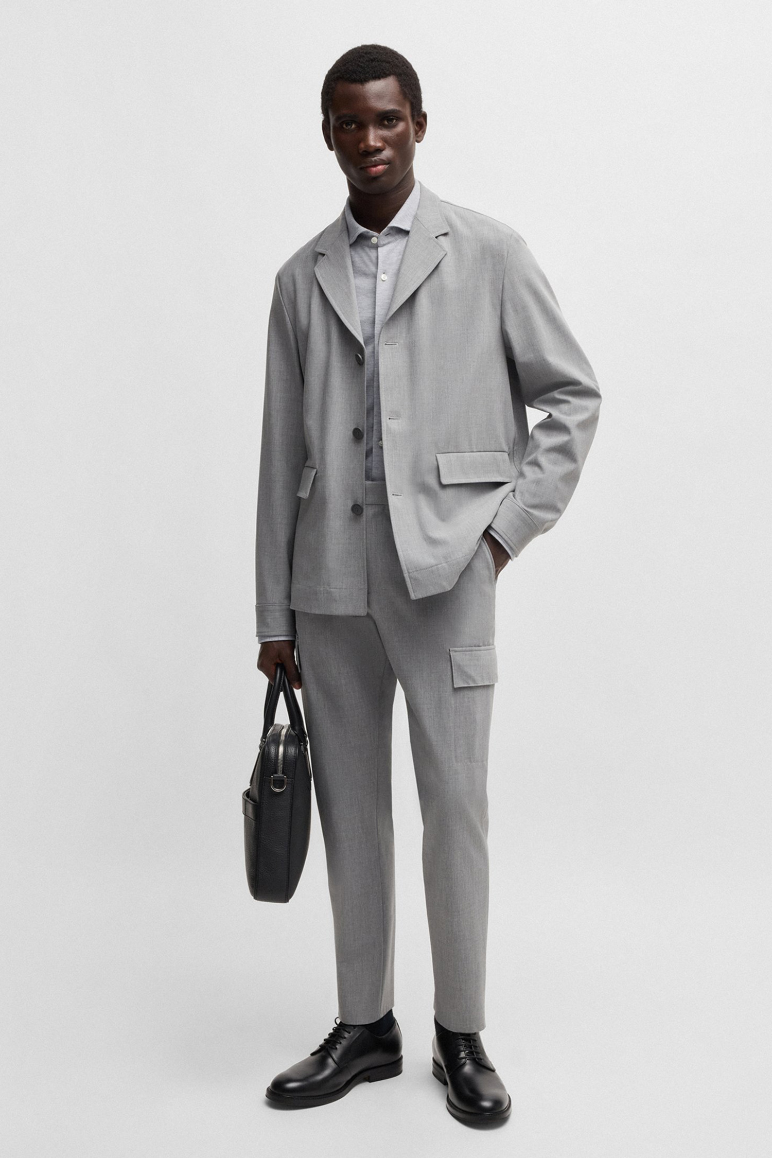 Чоловіча сіра сорочка BOSS 50527675;050