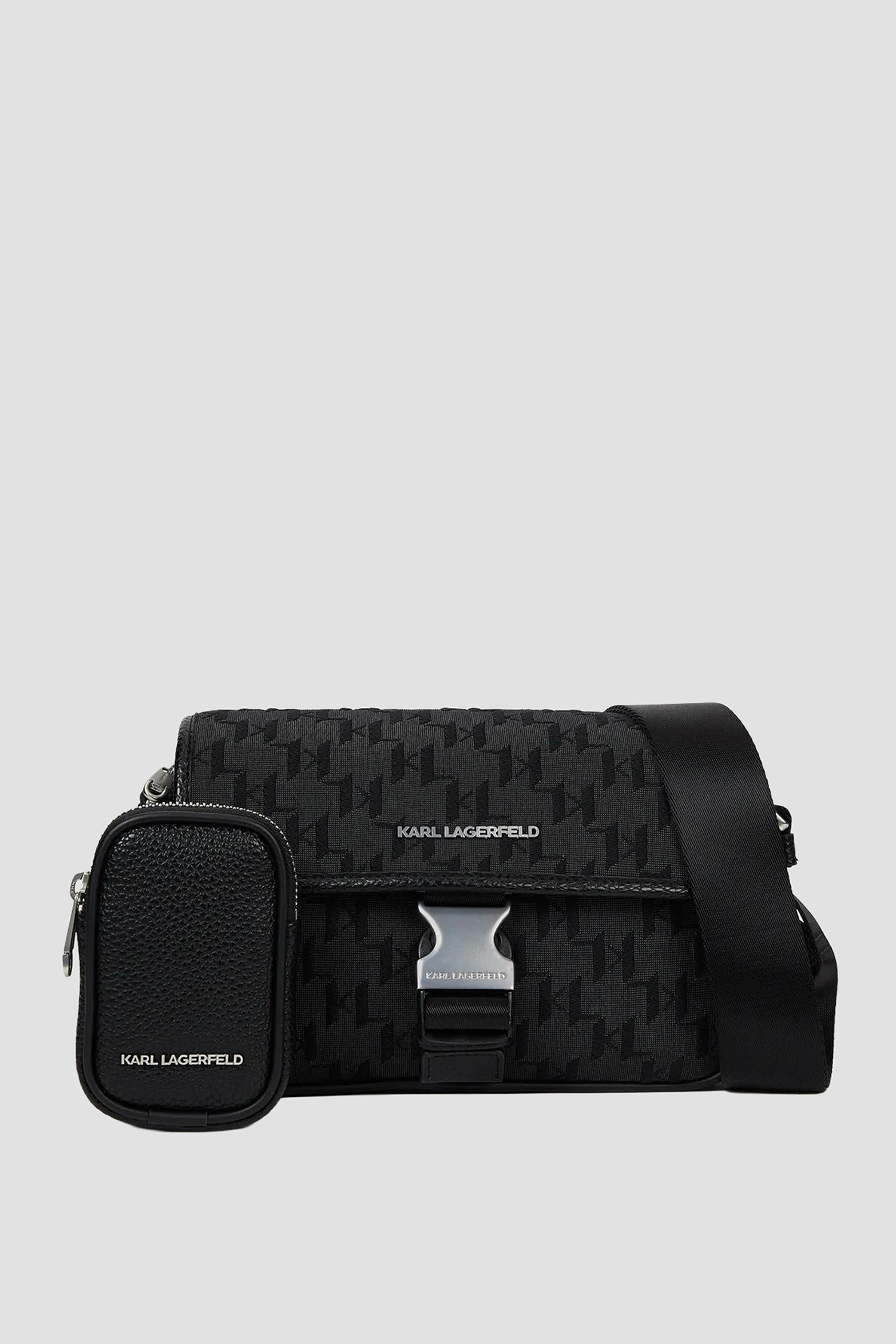 Чоловіча чорна сумка з візерунком Karl Lagerfeld B3M30294;999