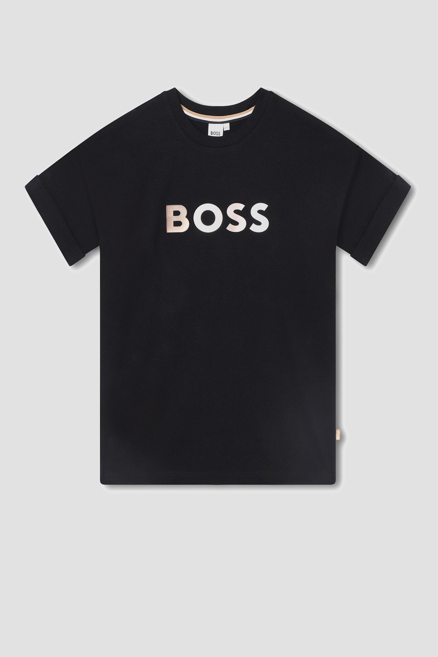 Детская черная футболка BOSS kids J15489;09B