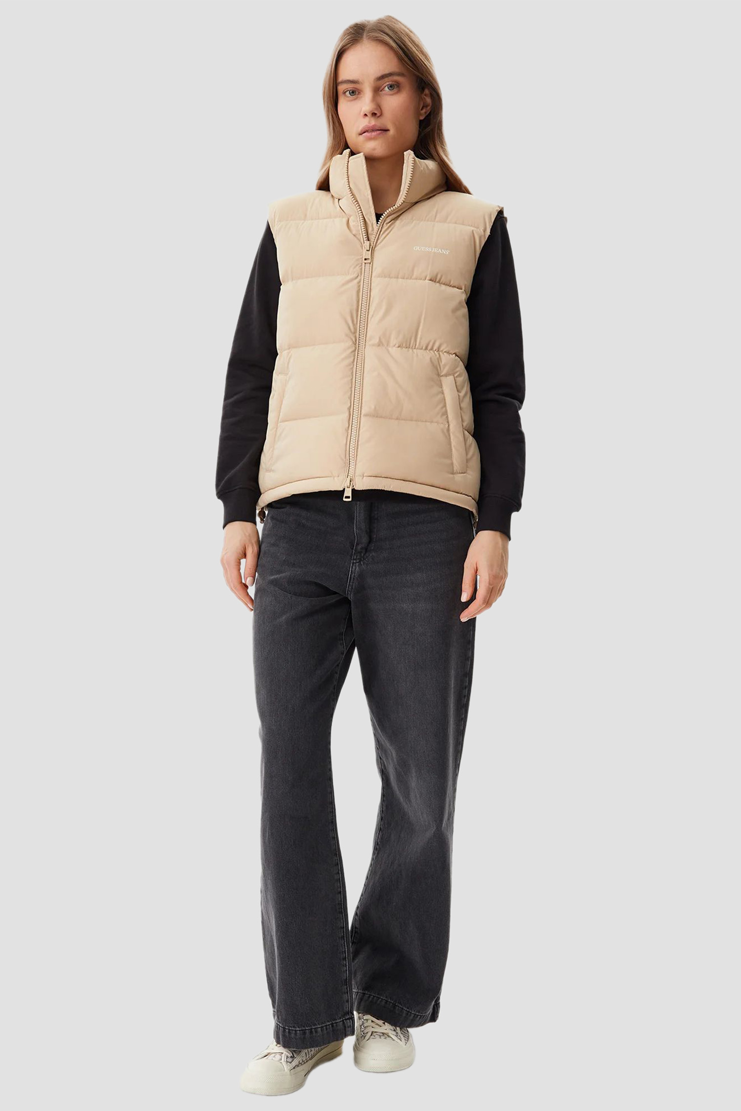 Женский бежевый жилет Guess Jeans W4BN59.WGII2;A117