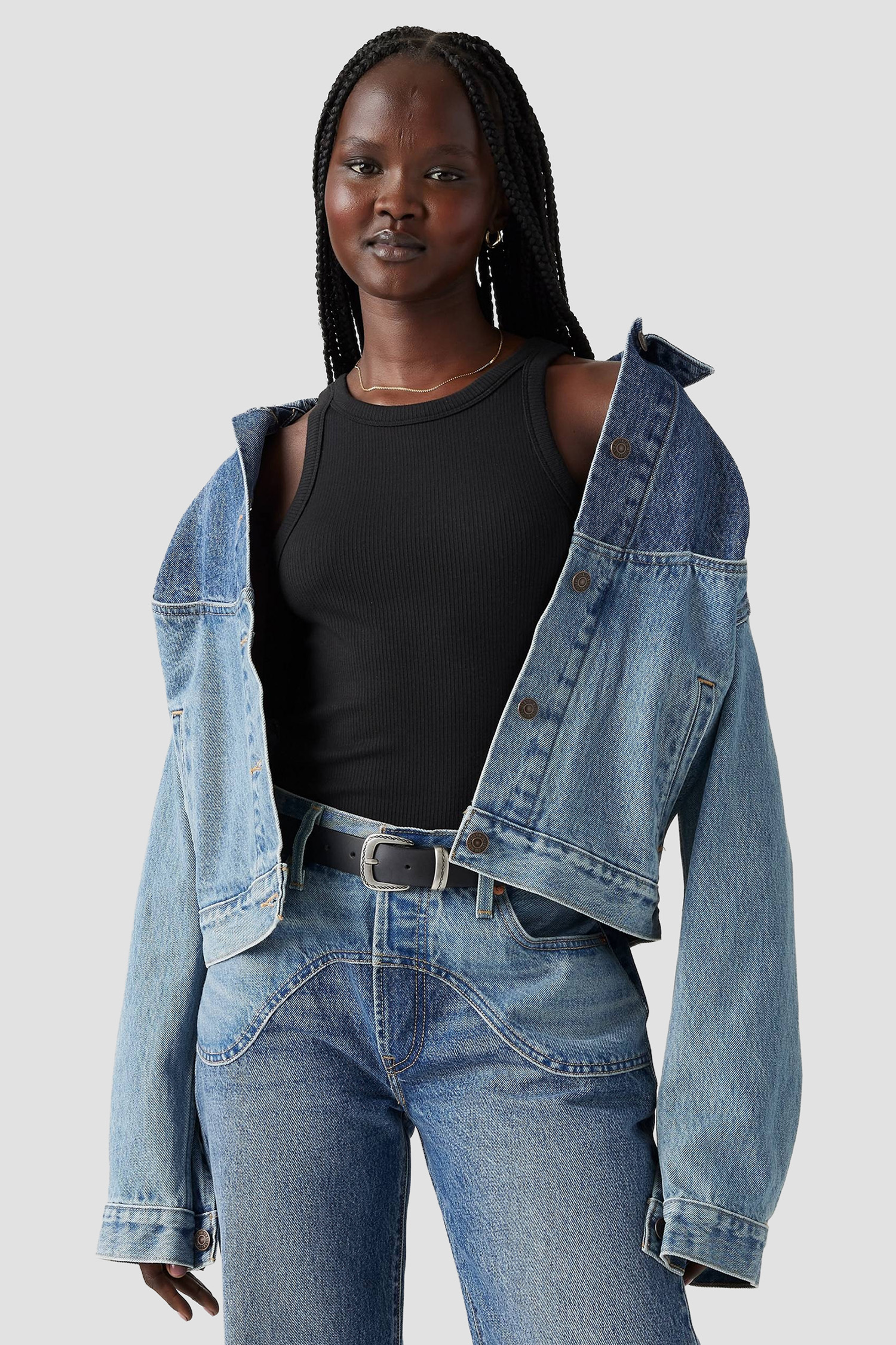 Женская голубая джинсовая куртка Levi’s® 001WO;0000