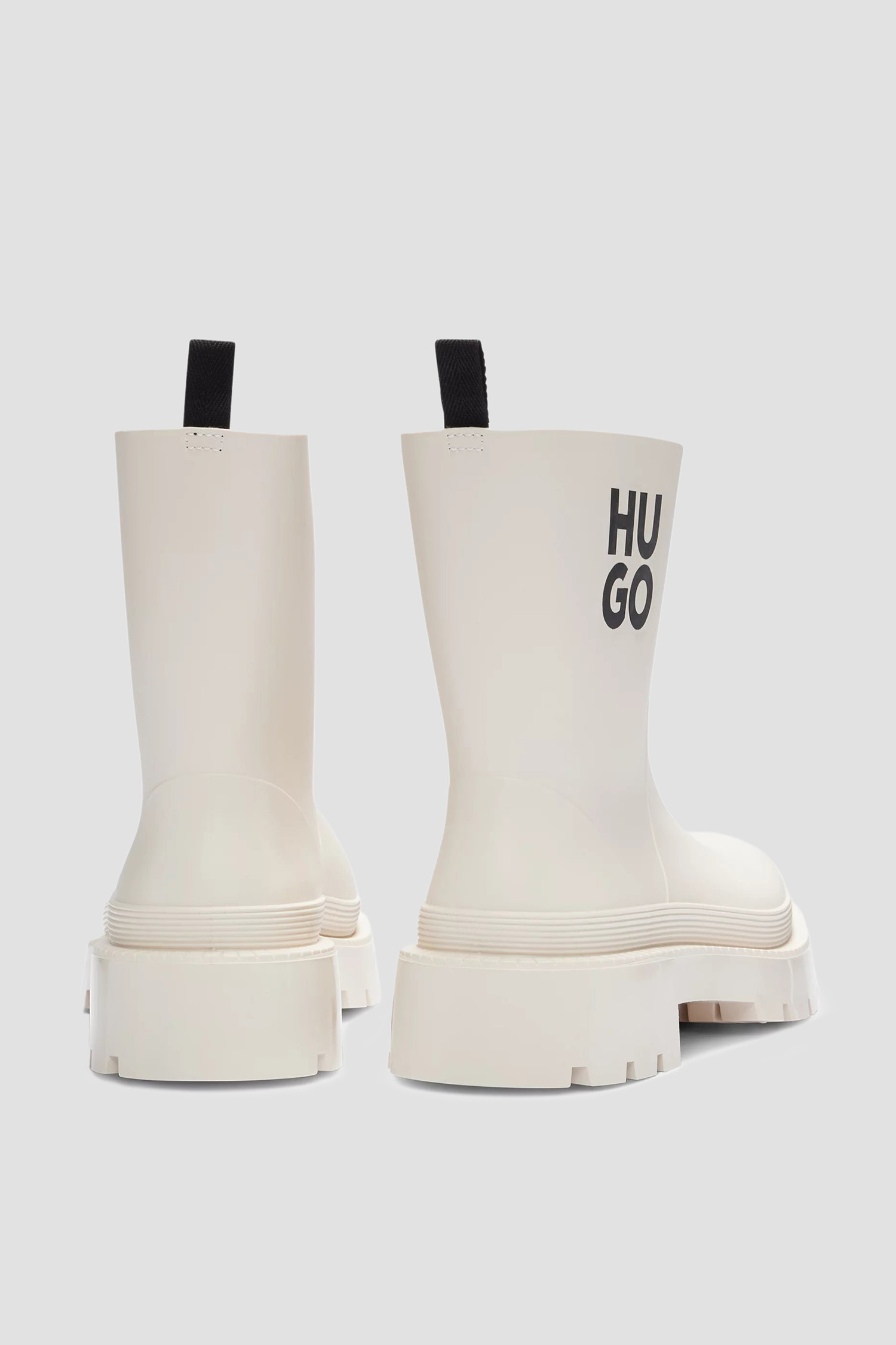 Женские белые резиновые сапоги HUGO 50498090;110 — Ultrashop