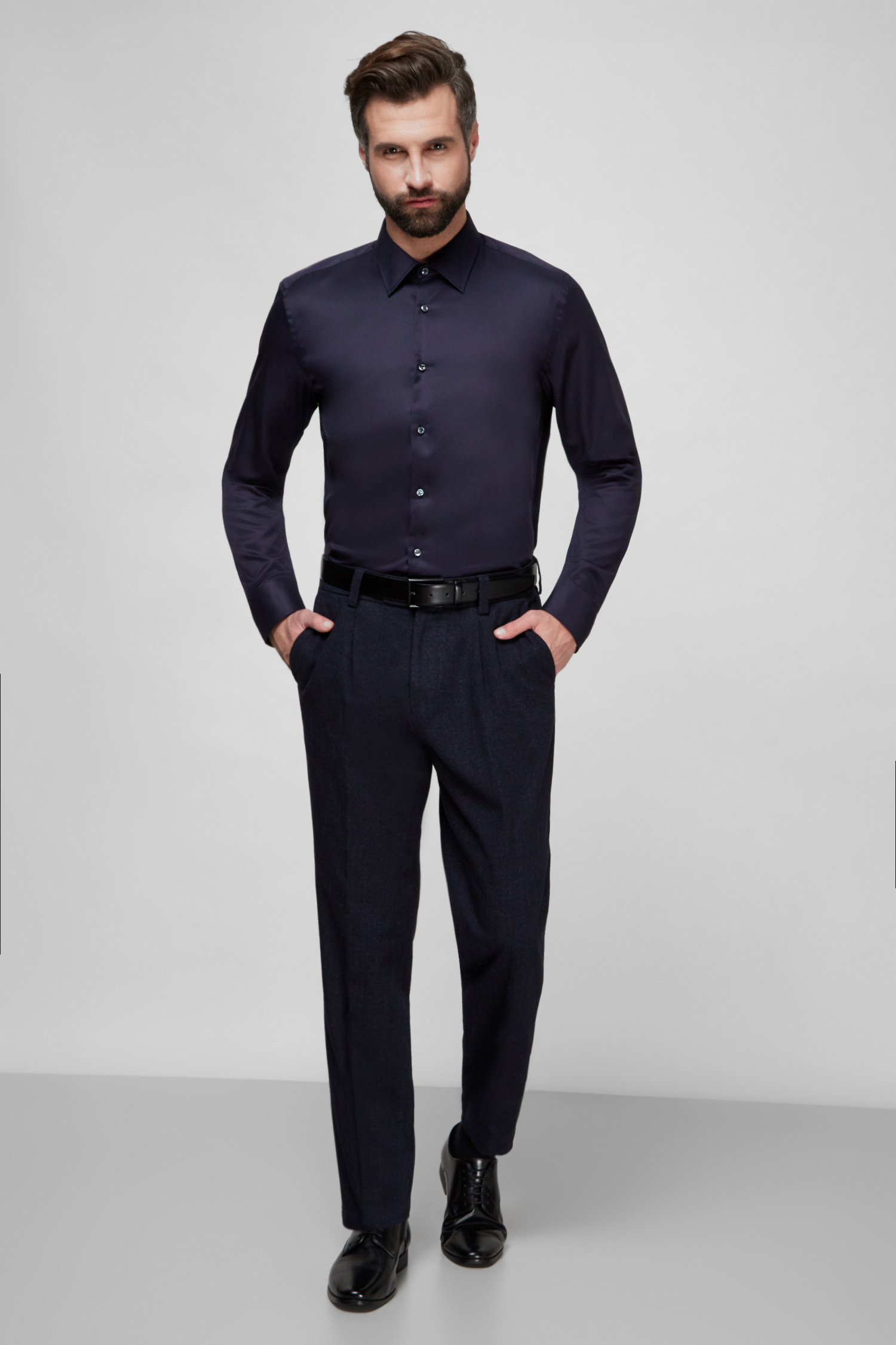 Чоловіча темно-синя сорочка BOSS 50464832;404