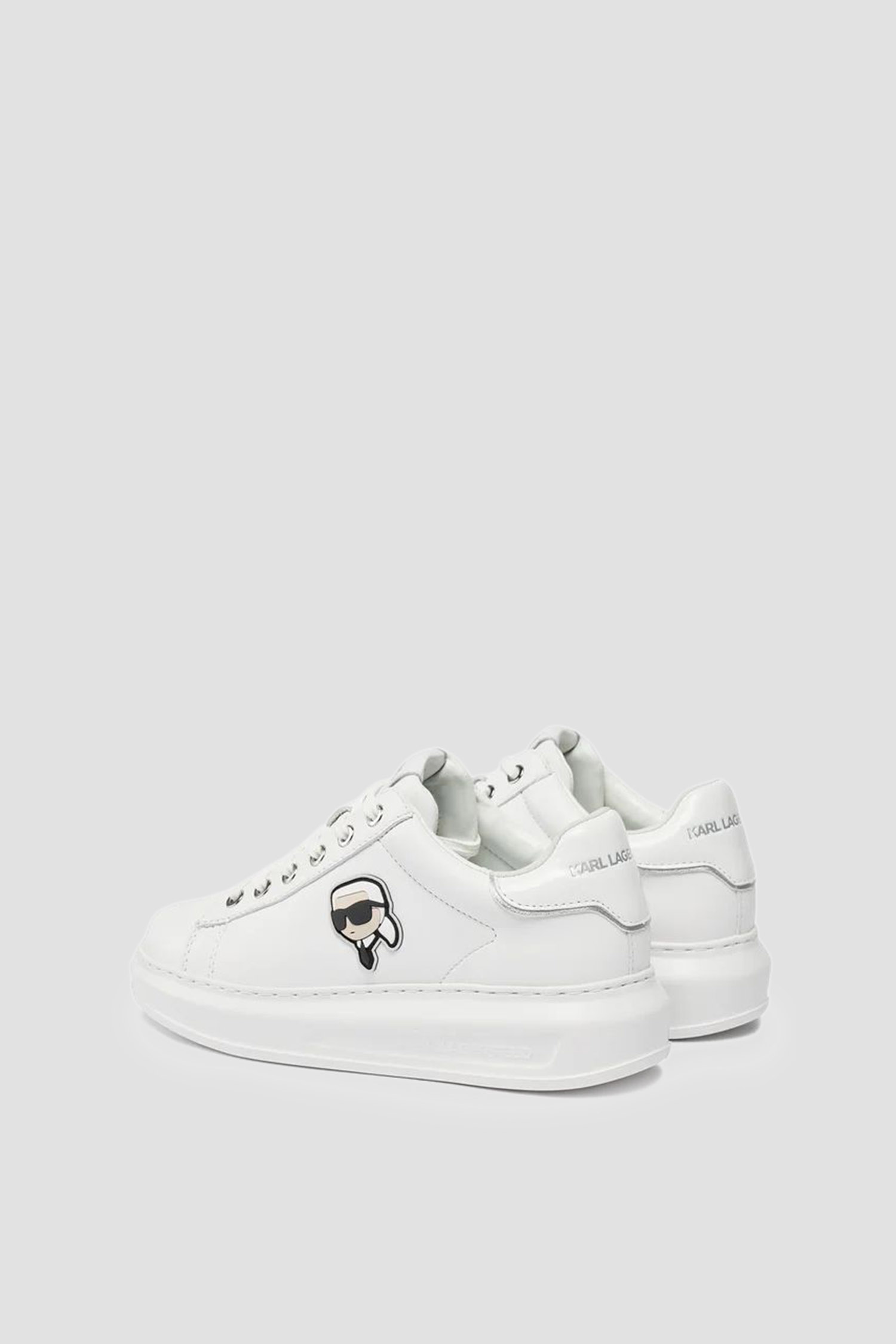 Женские белые кожаные сникерсы Karl Lagerfeld KL62530N;01W