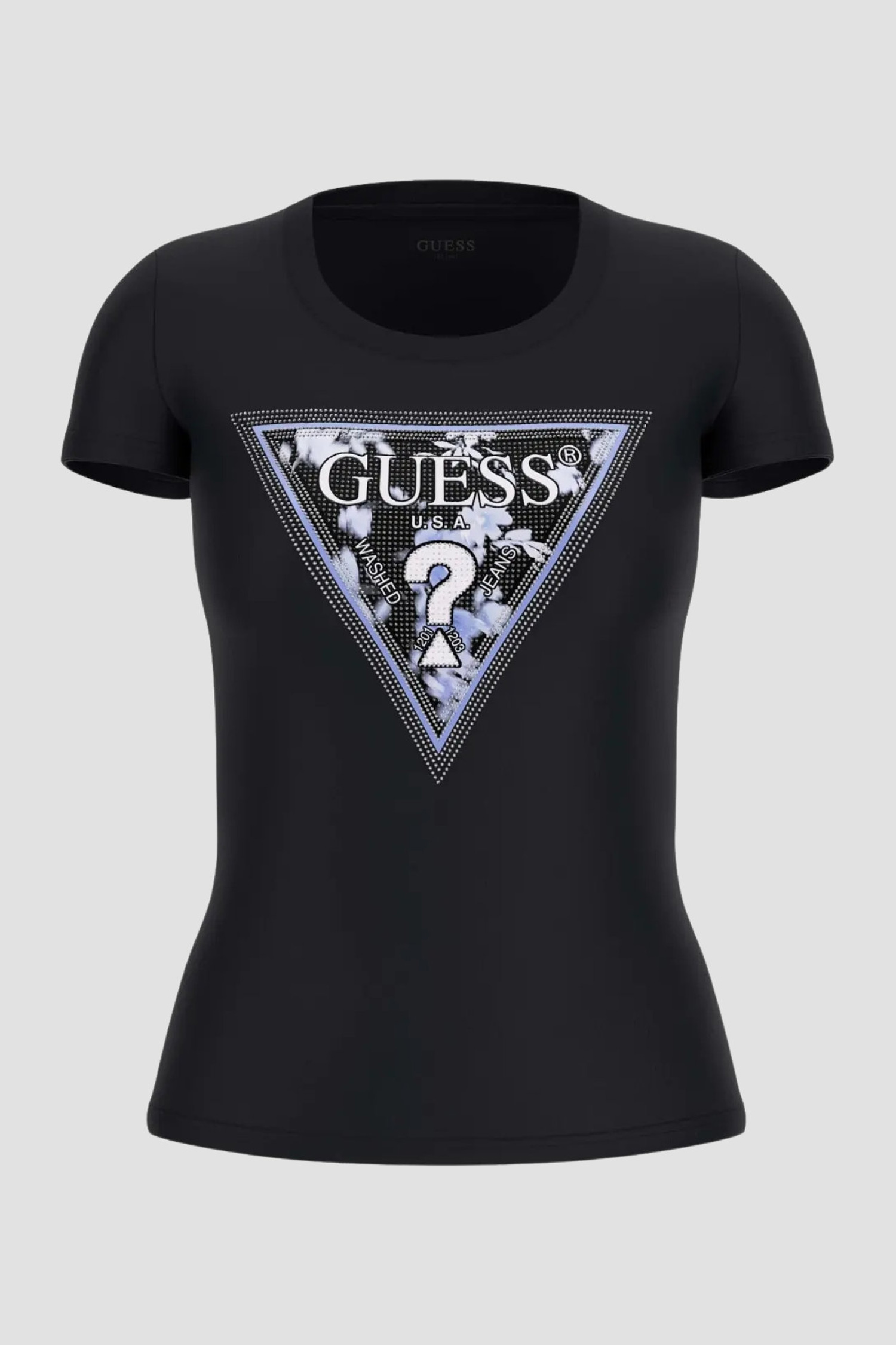 Жіноча чорна футболка Guess W5RI00.J1314;JBLK