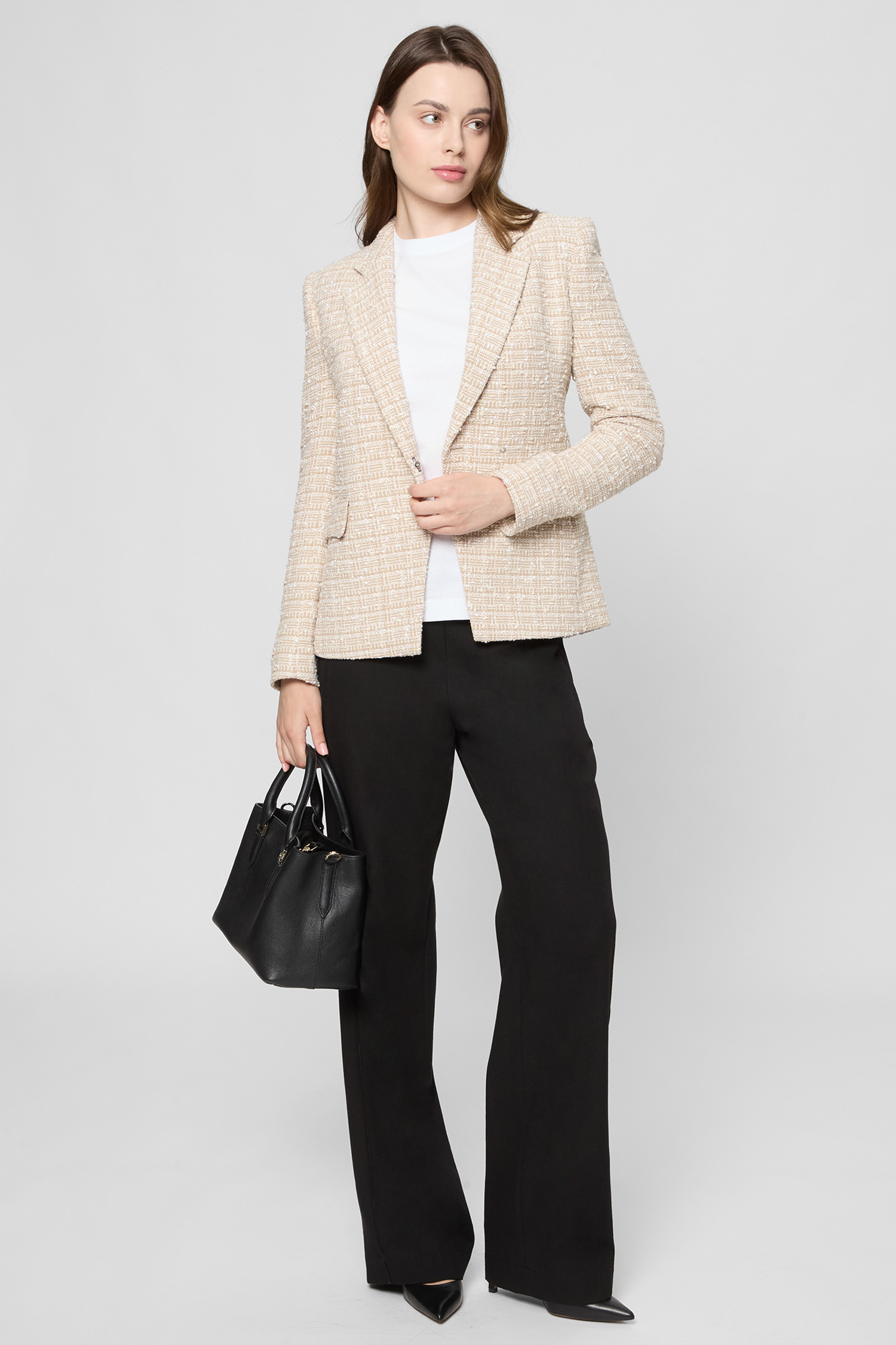 Женская черная кожаная сумка BOSS 50523290;001