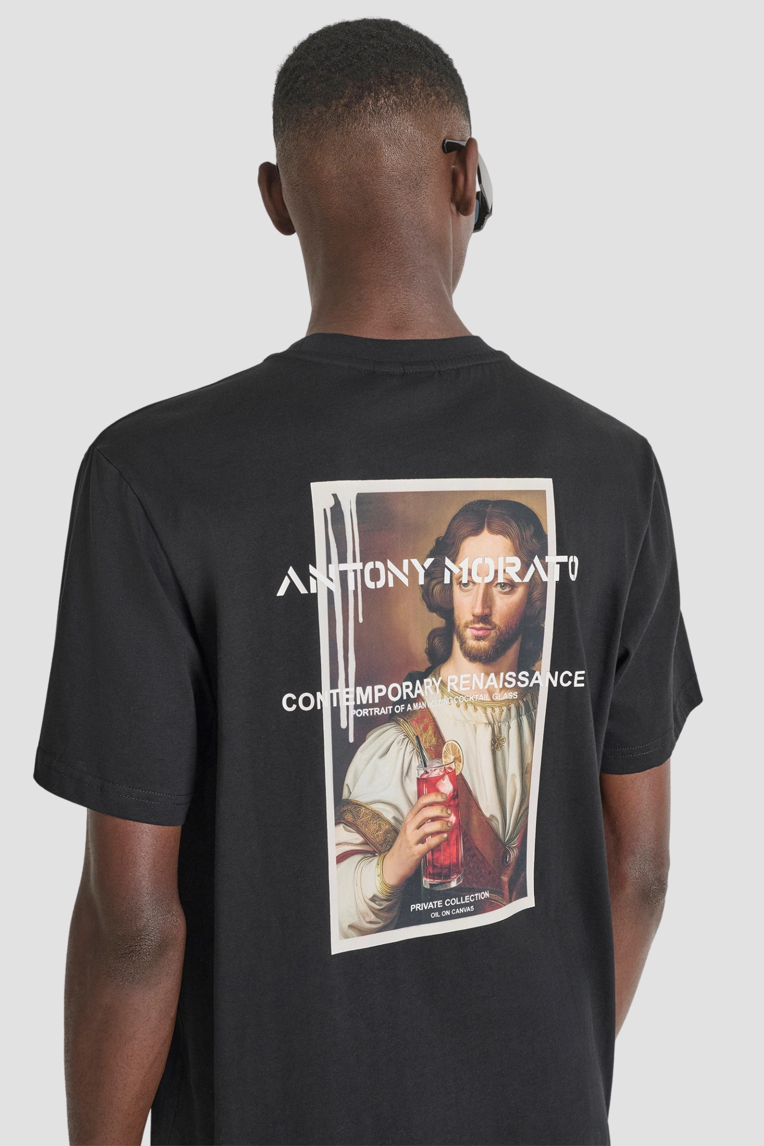 Мужская черная футболка Antony Morato MMKS02571.FA100240;9000