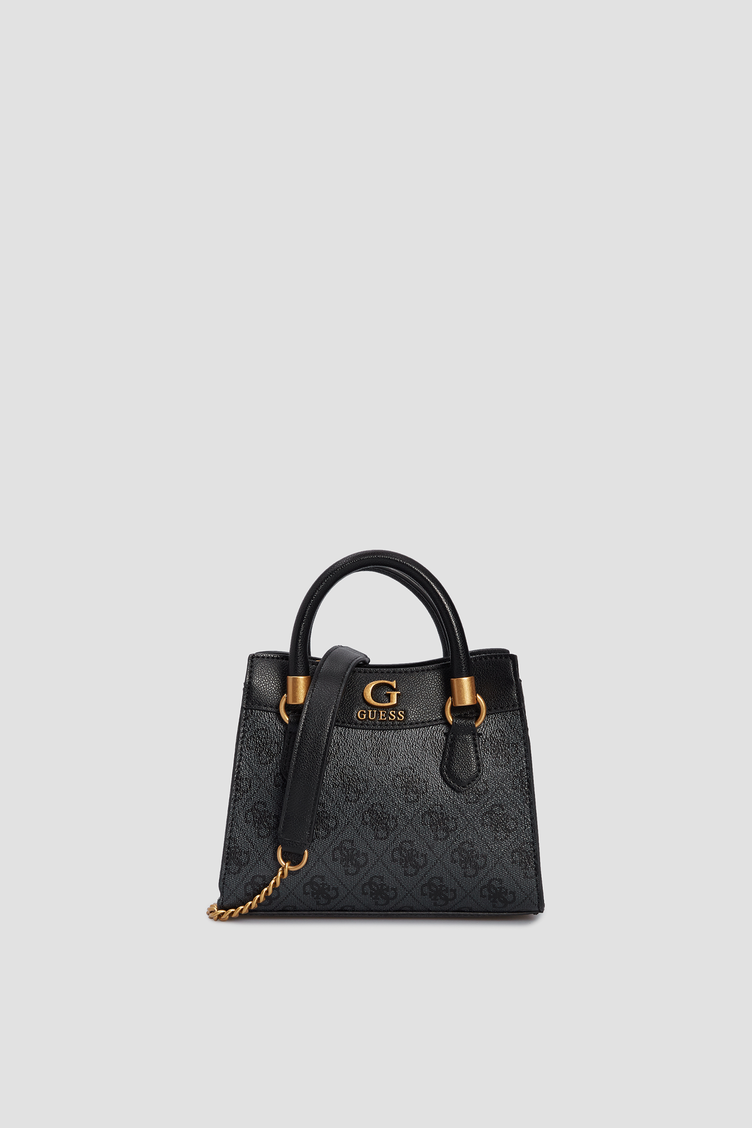 Жіноча чорна сумка з візерунком Guess HWSB87.35760;CLO