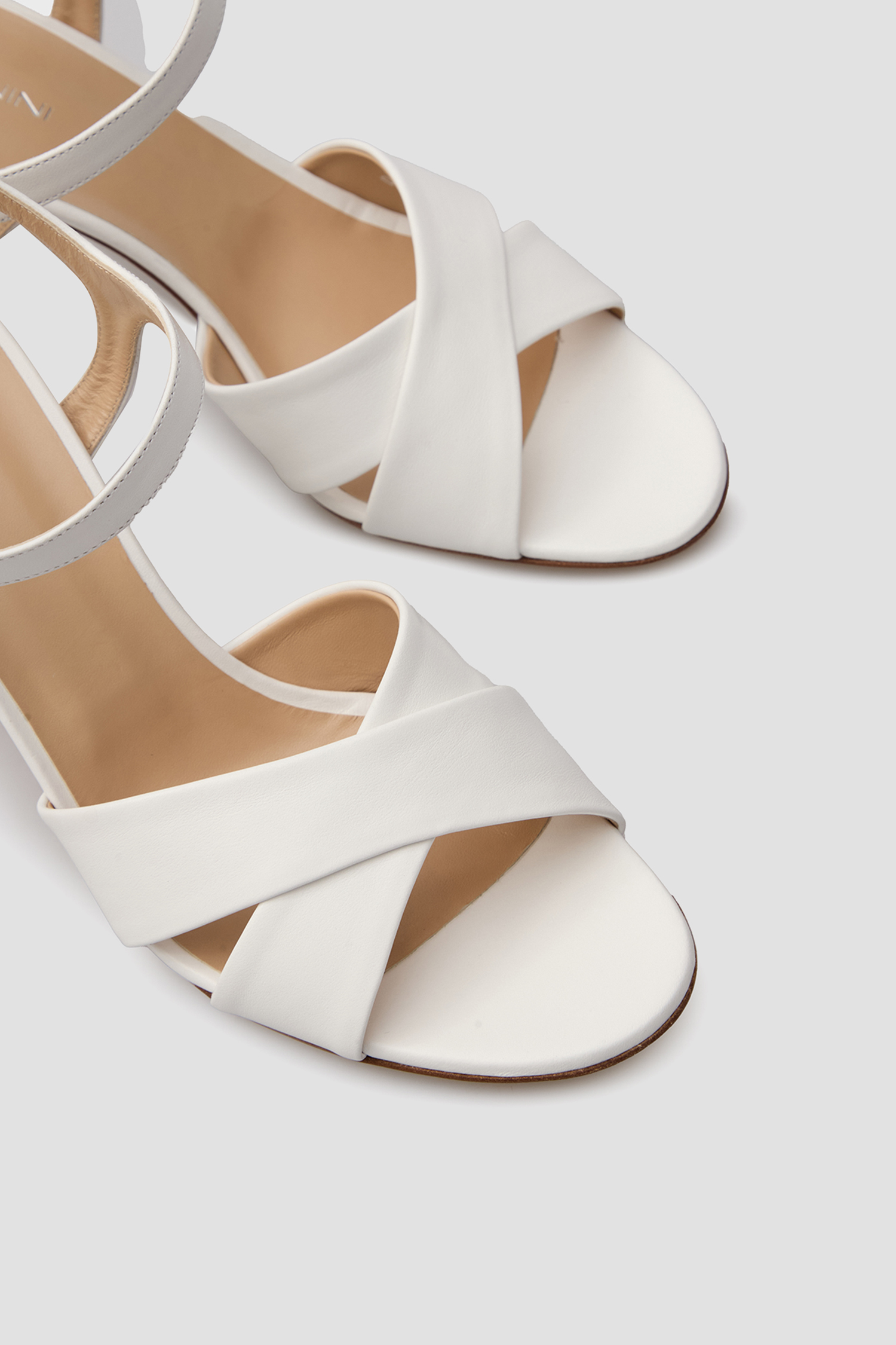 Жіночі білі шкіряні босоніжки BALDININI D5E183P7VITE;9001