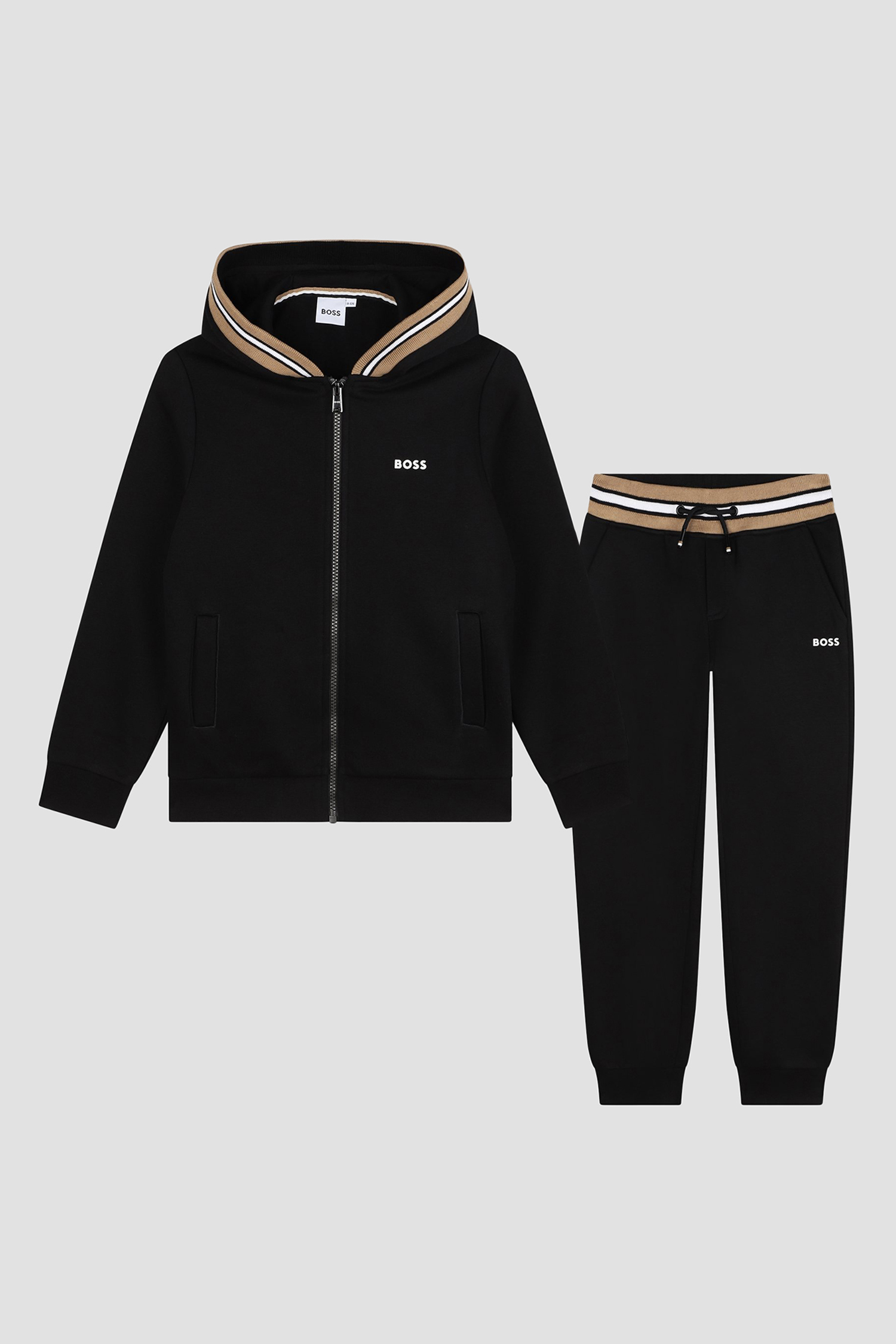Дитячий чорний спортивний костюм (кофта, штани) BOSS kids J51135;09B